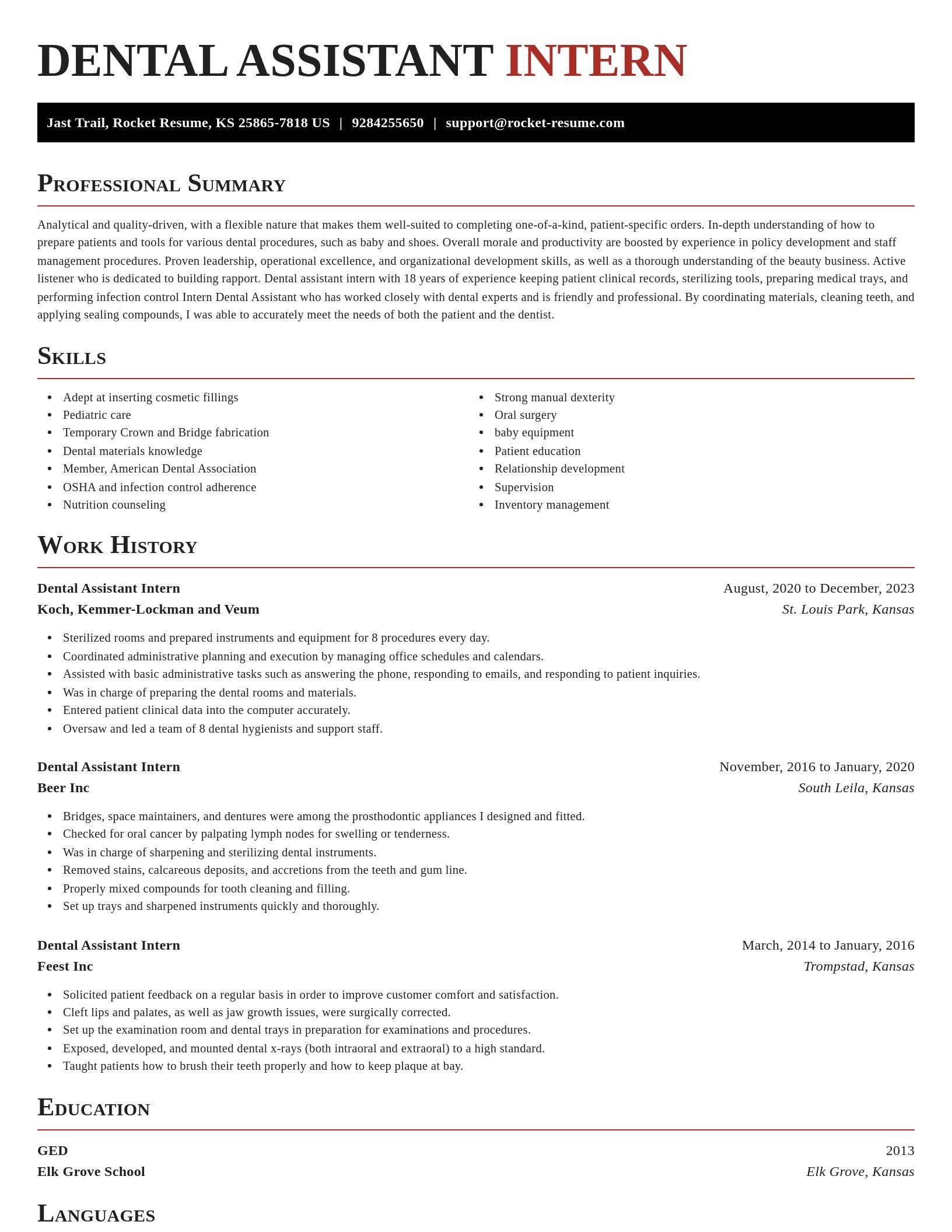 Exquisite resume template