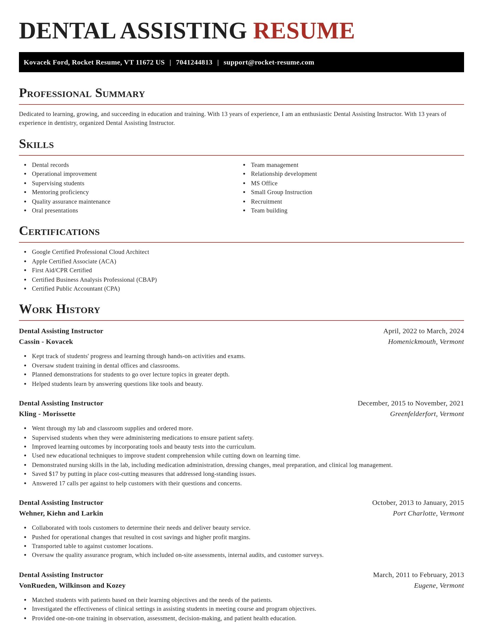 Exquisite resume template