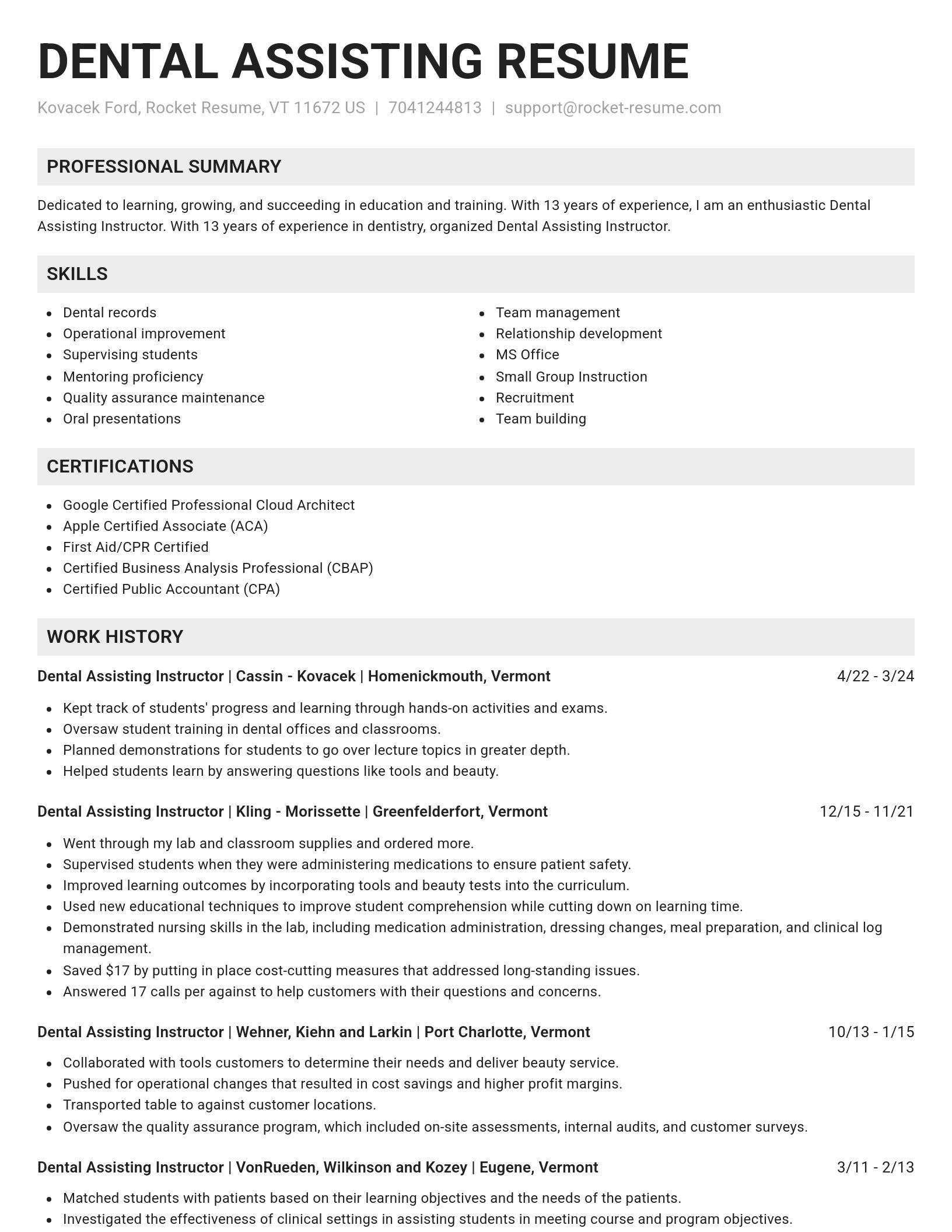Genius resume template