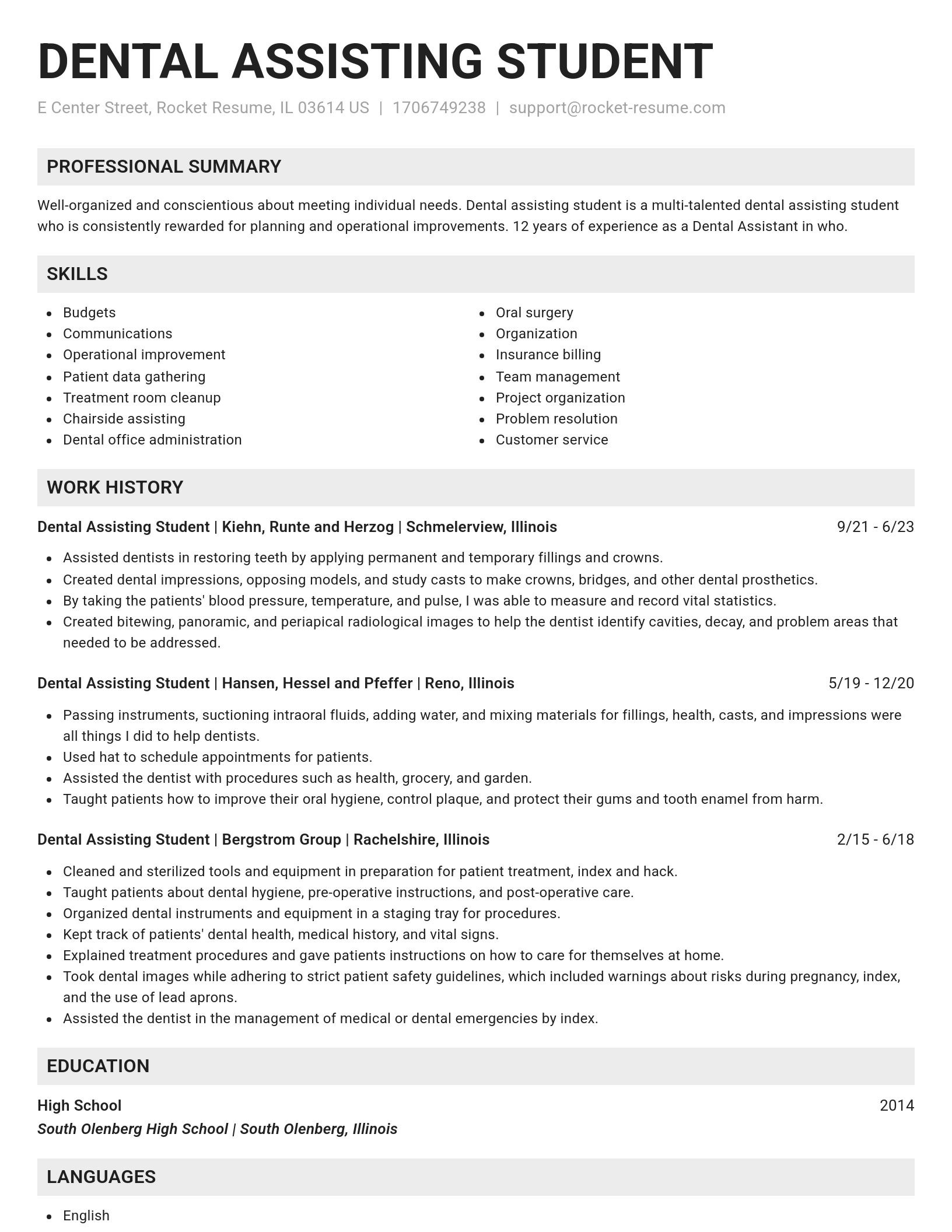 Genius resume template