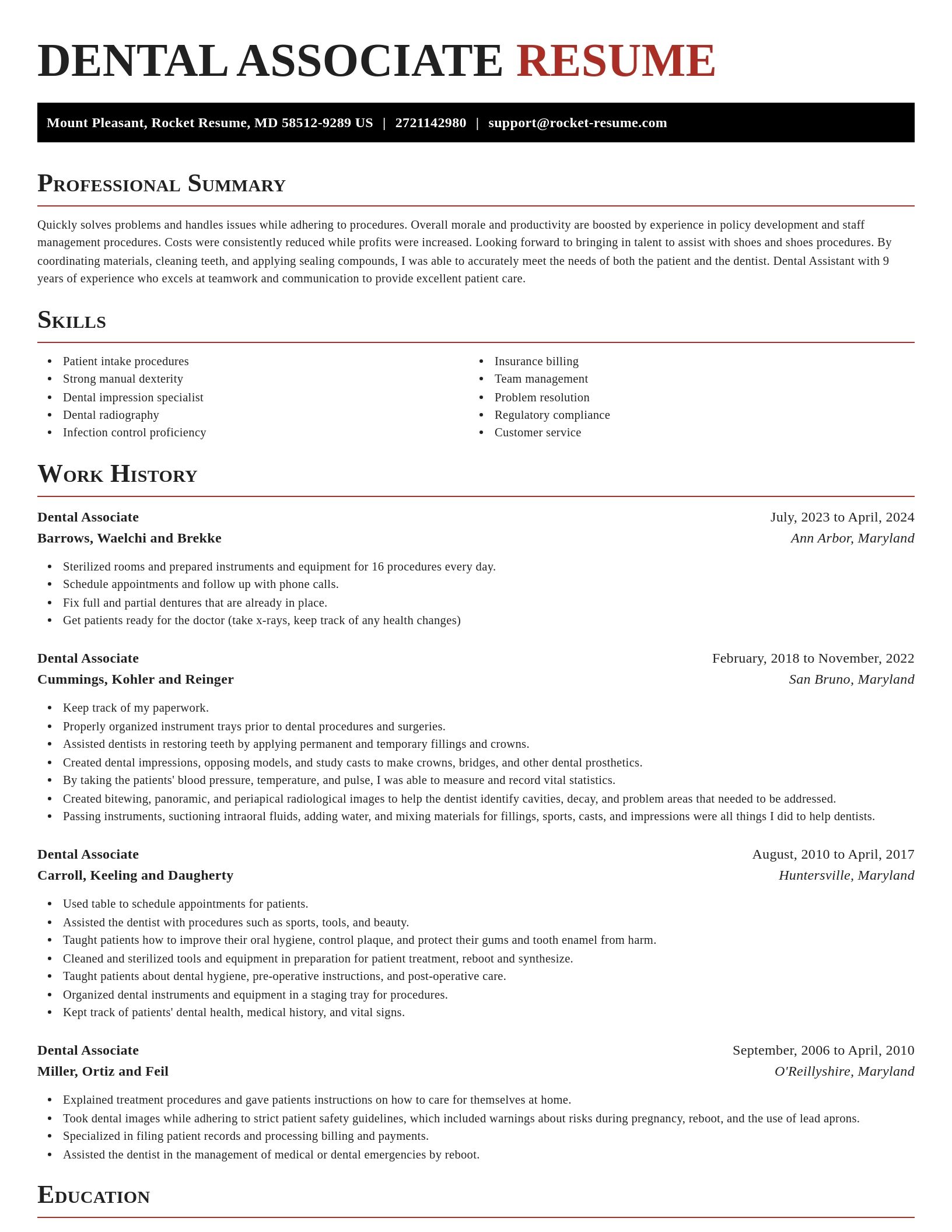 Exquisite resume template