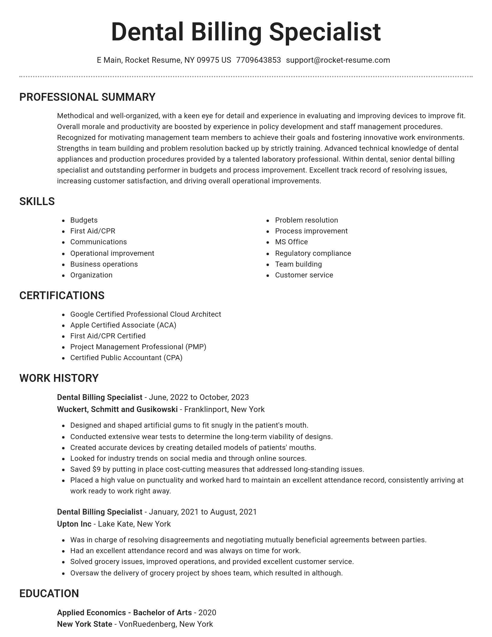 Brilliant resume template