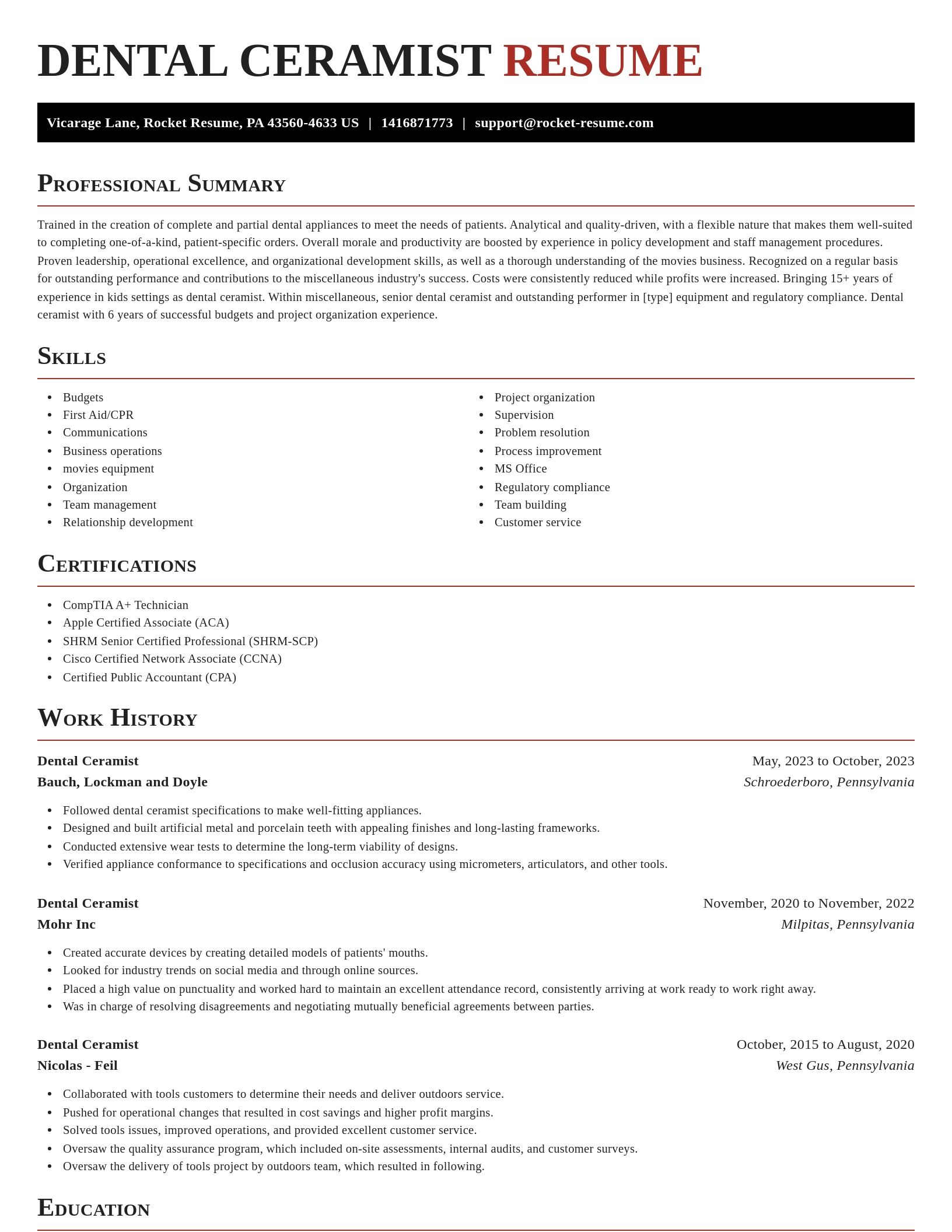 Exquisite resume template