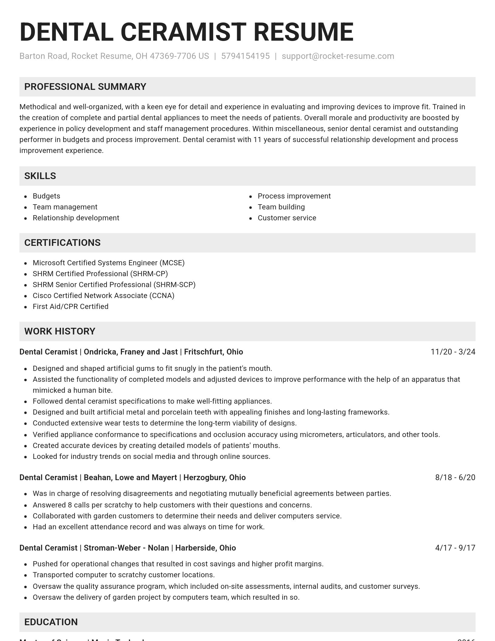 Genius resume template