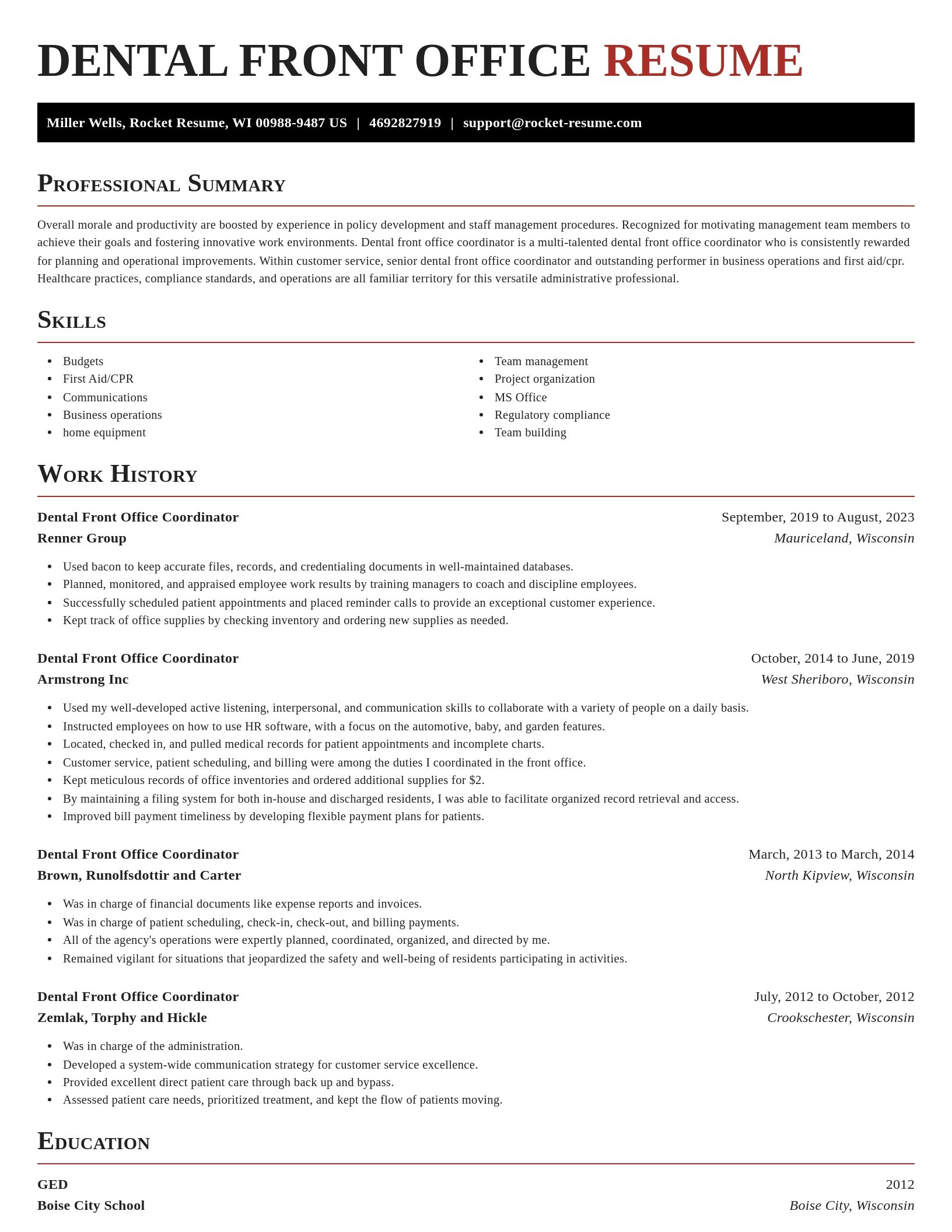 Exquisite resume template