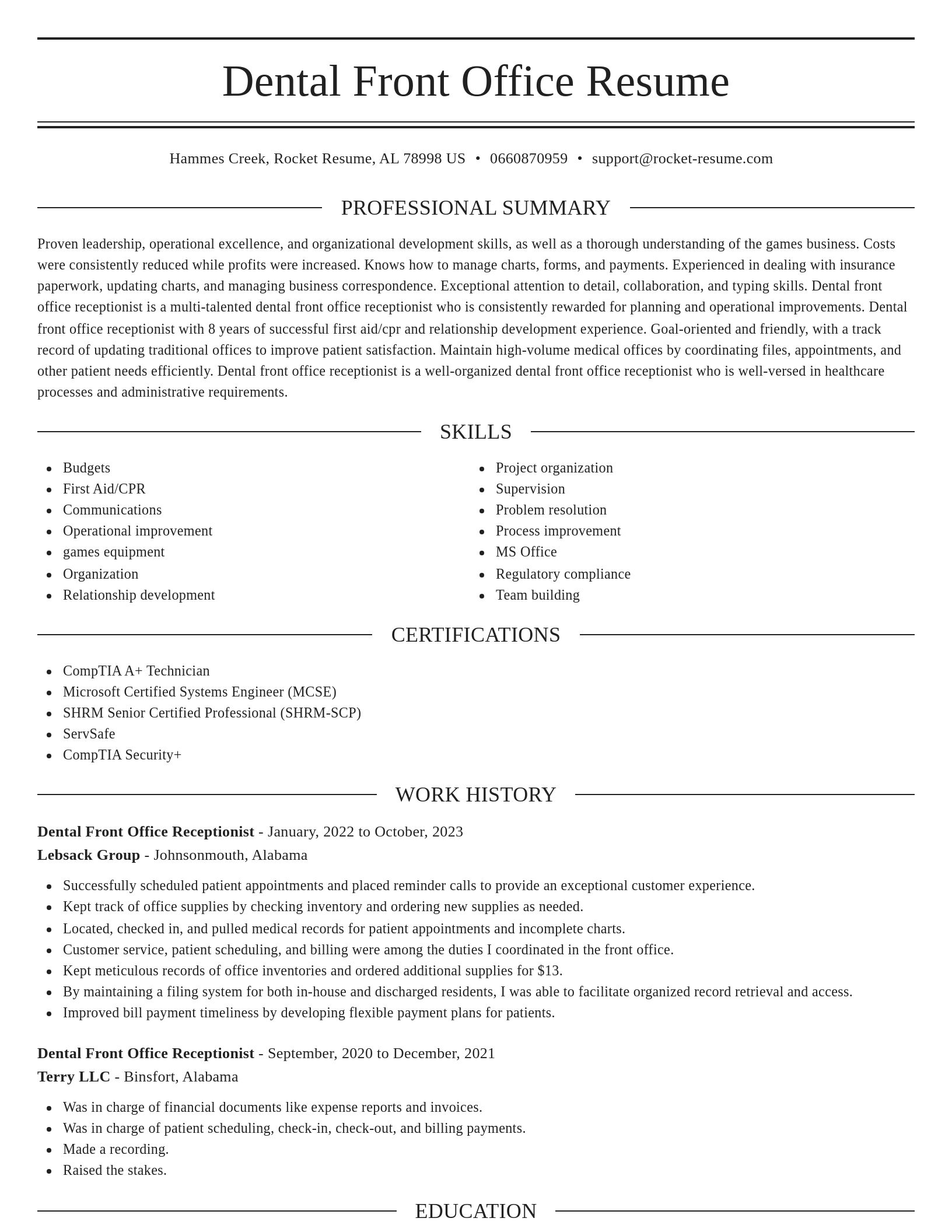 Elegant resume template