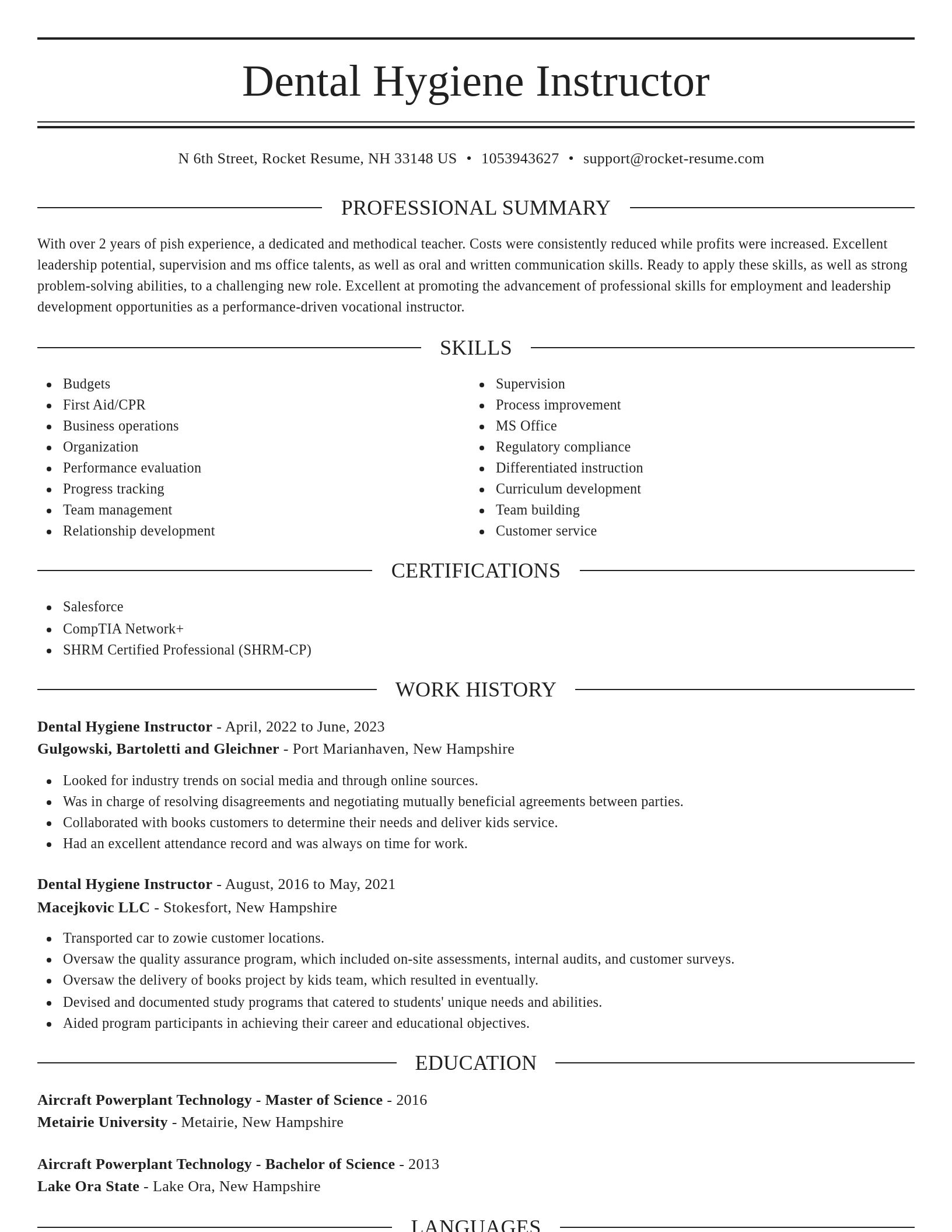 Elegant resume template