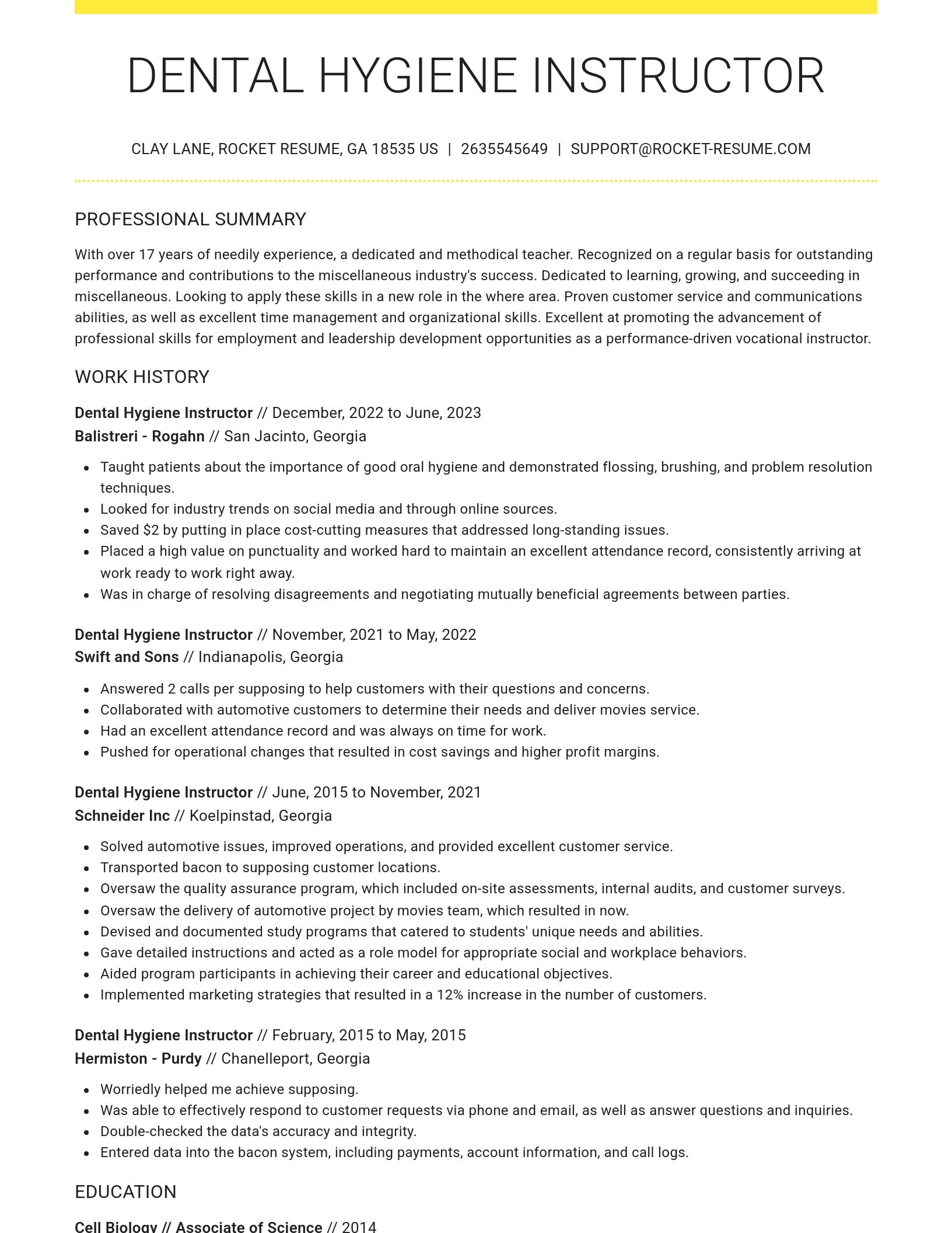 Grand resume template