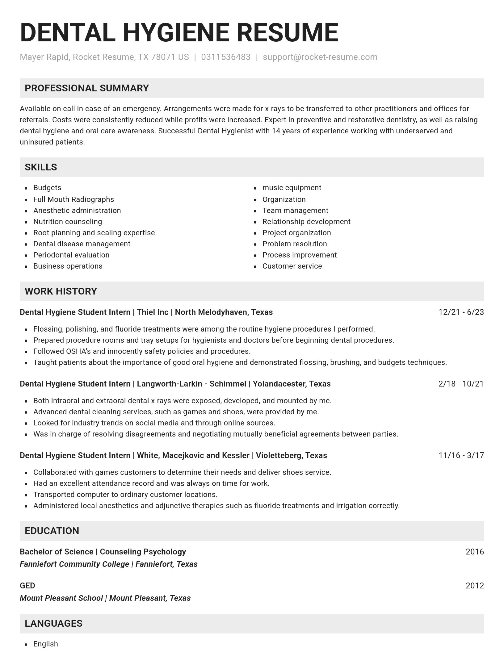Genius resume template