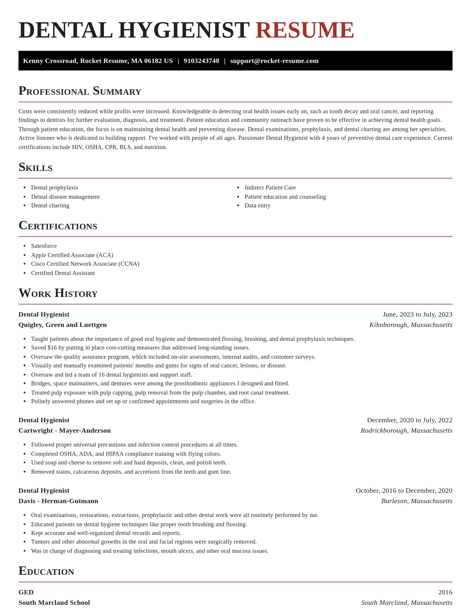 Exquisite resume template