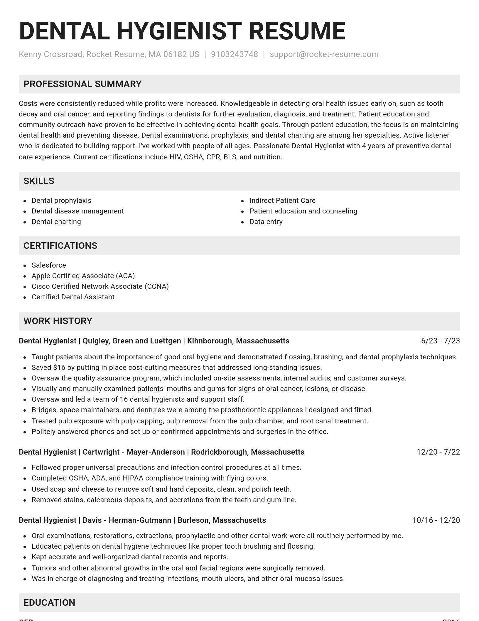 Genius resume template
