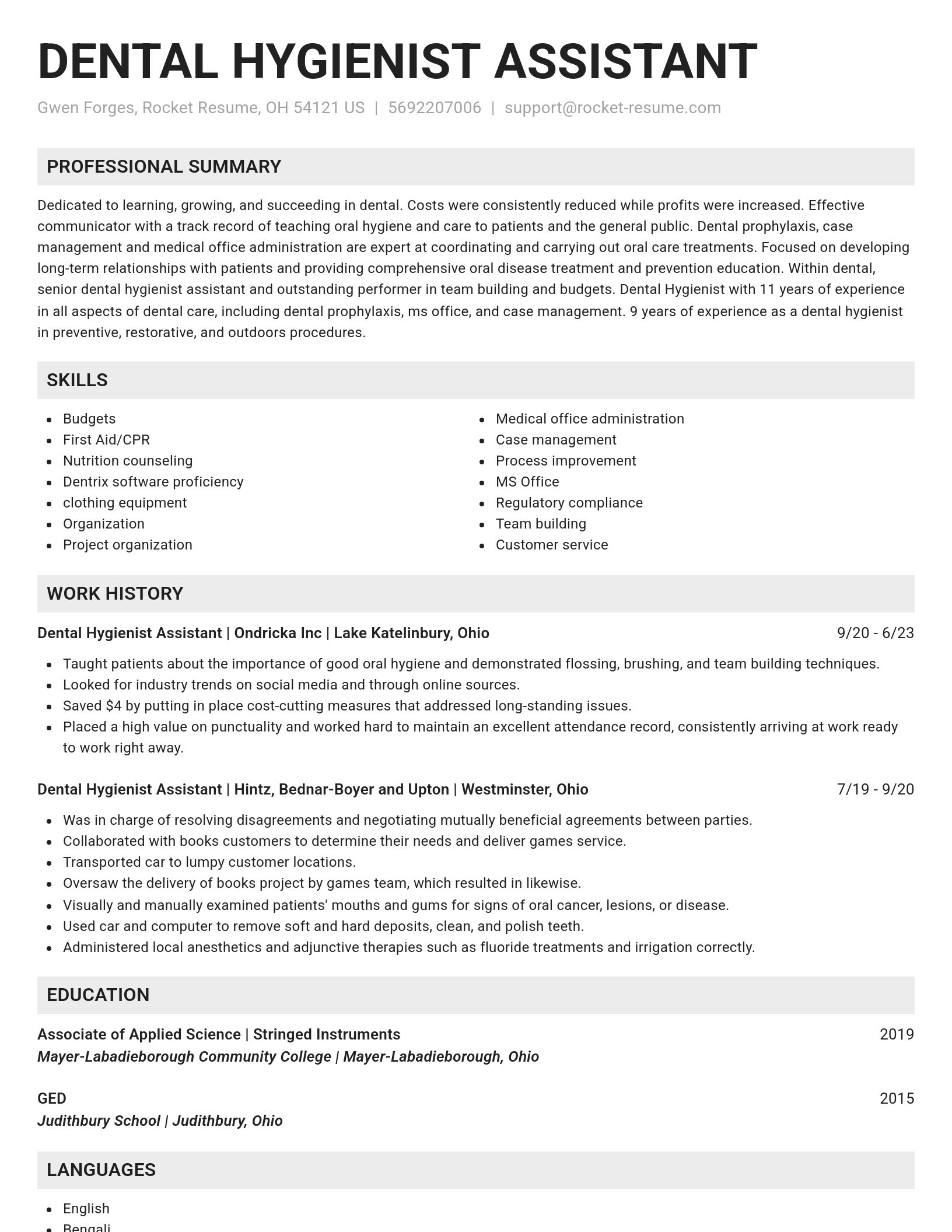 Genius resume template