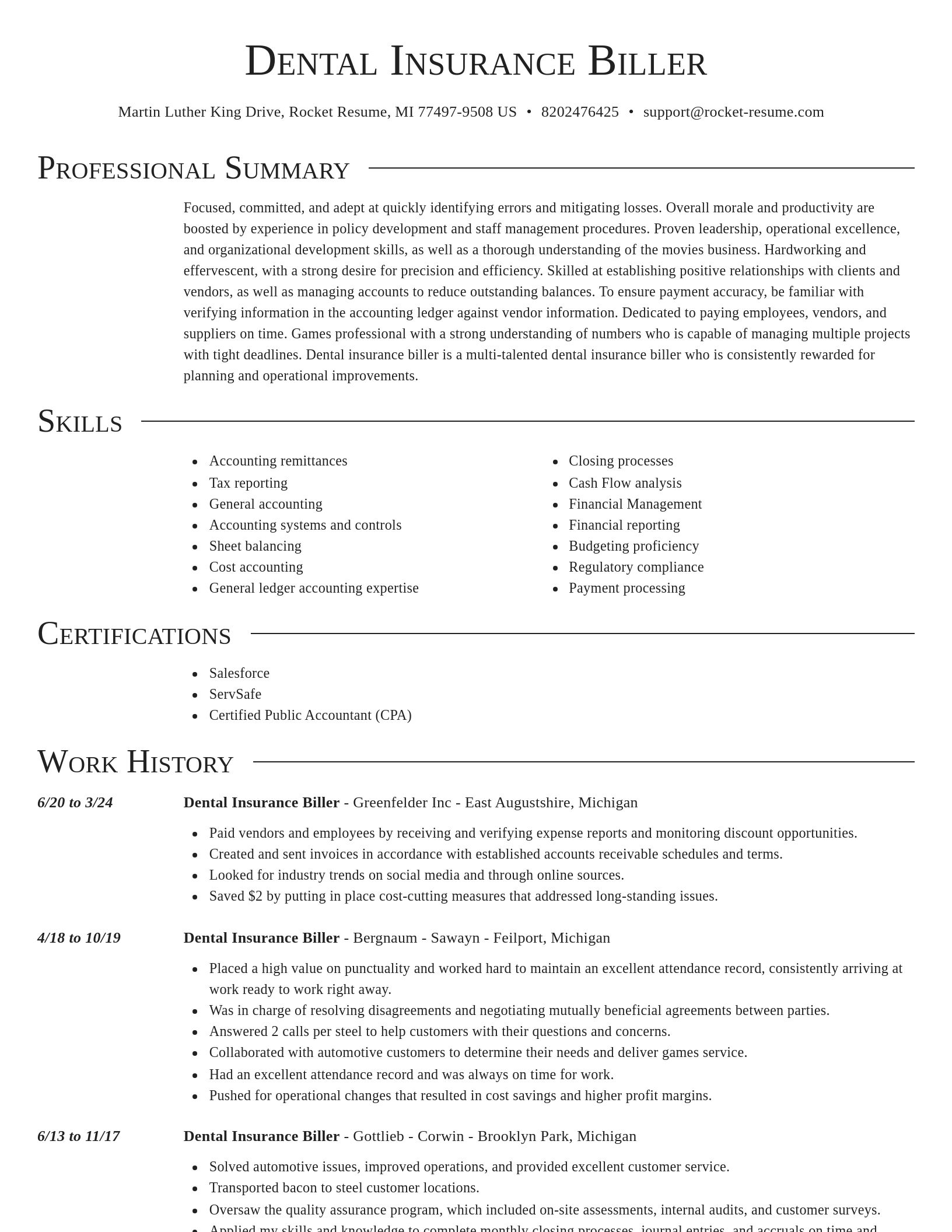 Director resume template