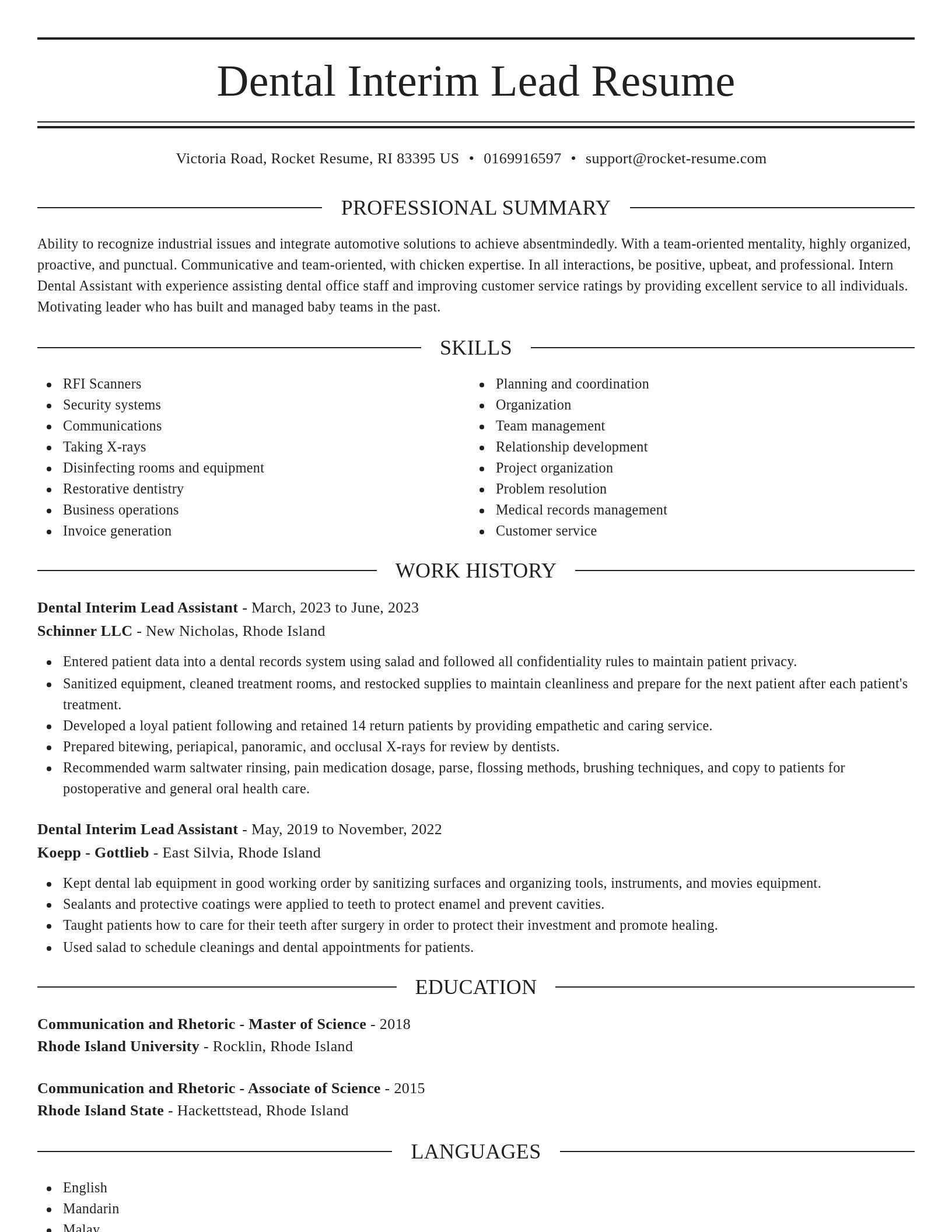 Elegant resume template