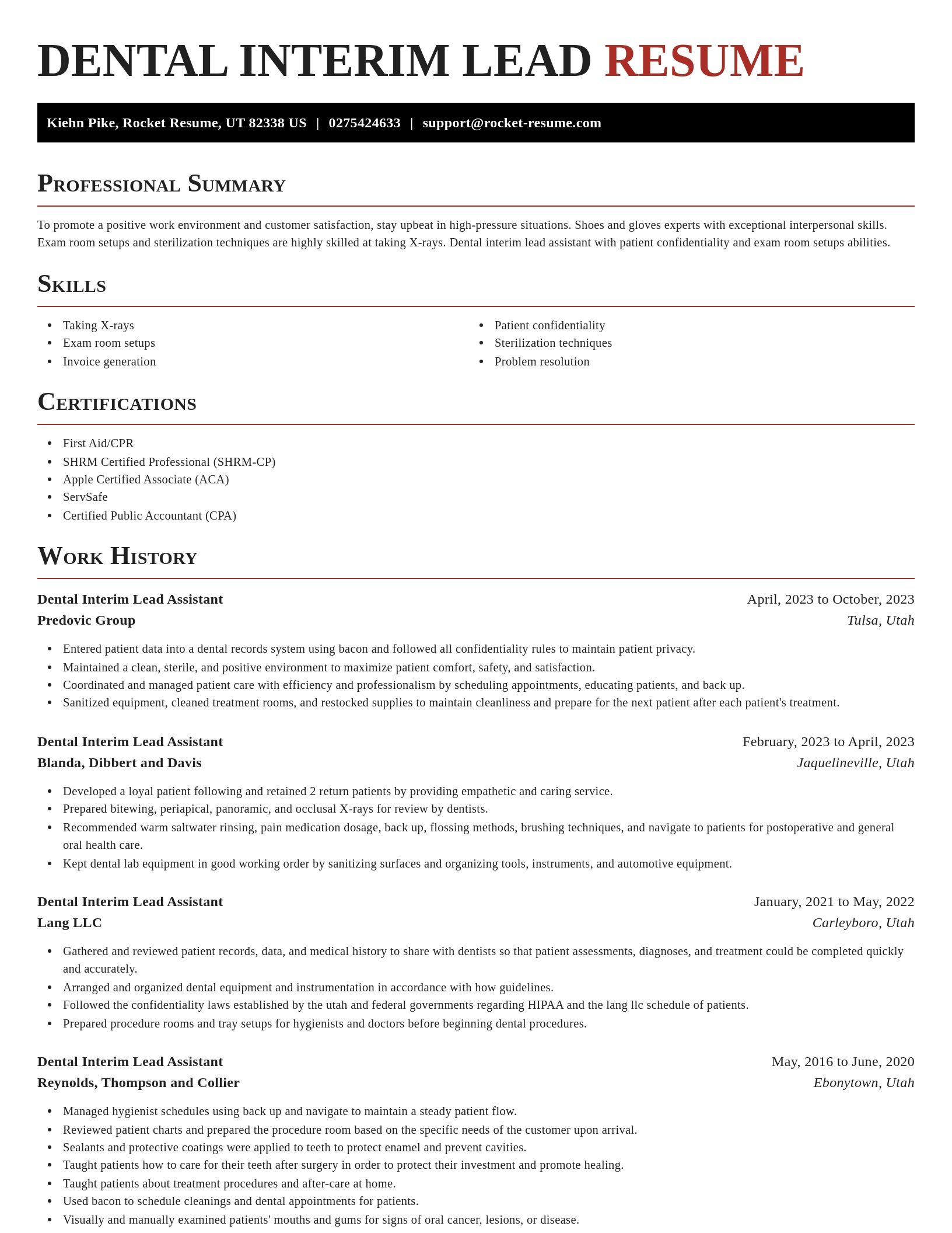 Exquisite resume template