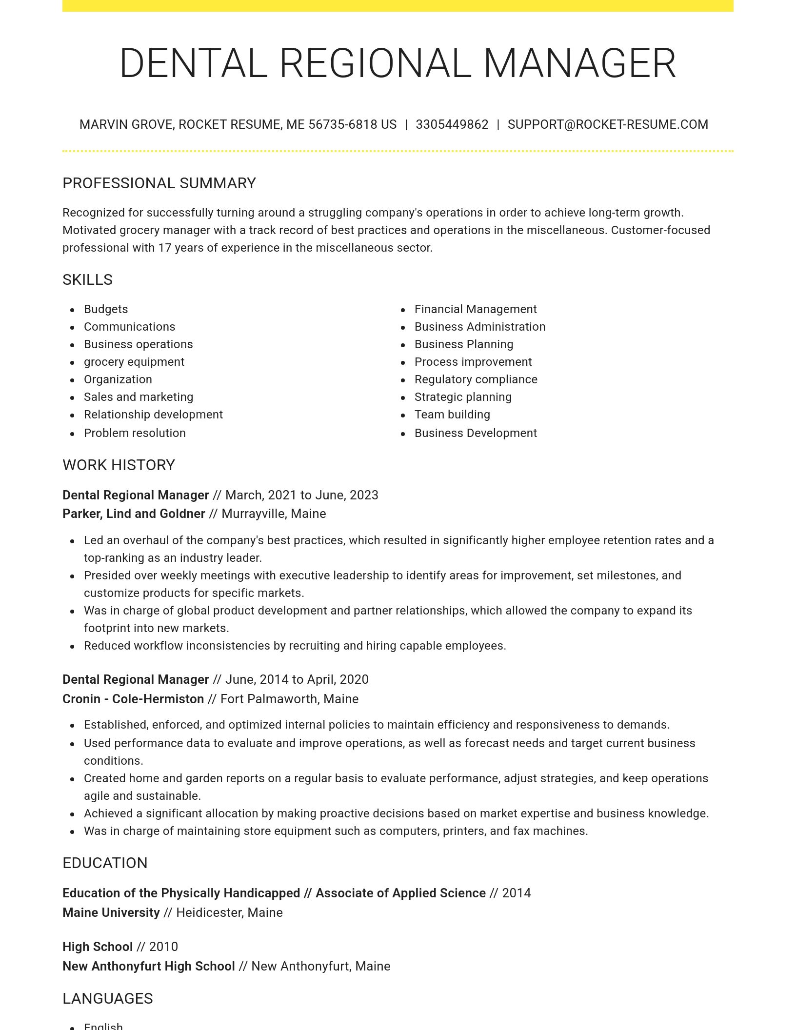 Grand resume template