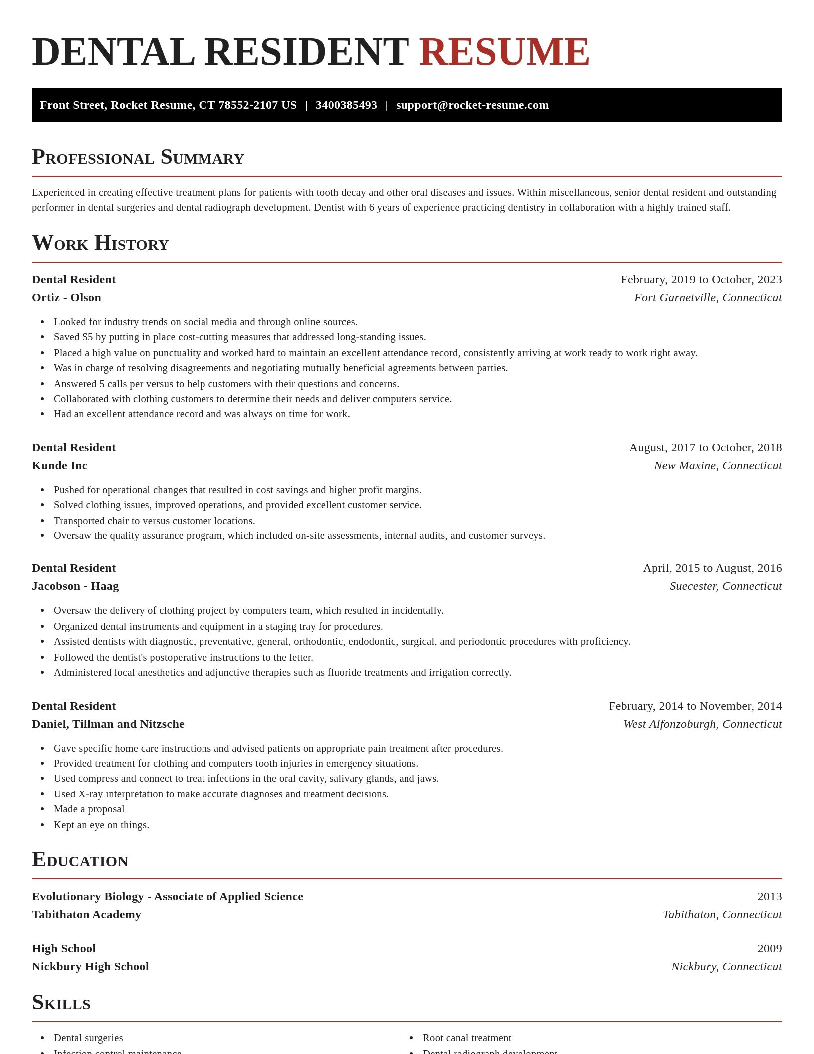 Exquisite resume template