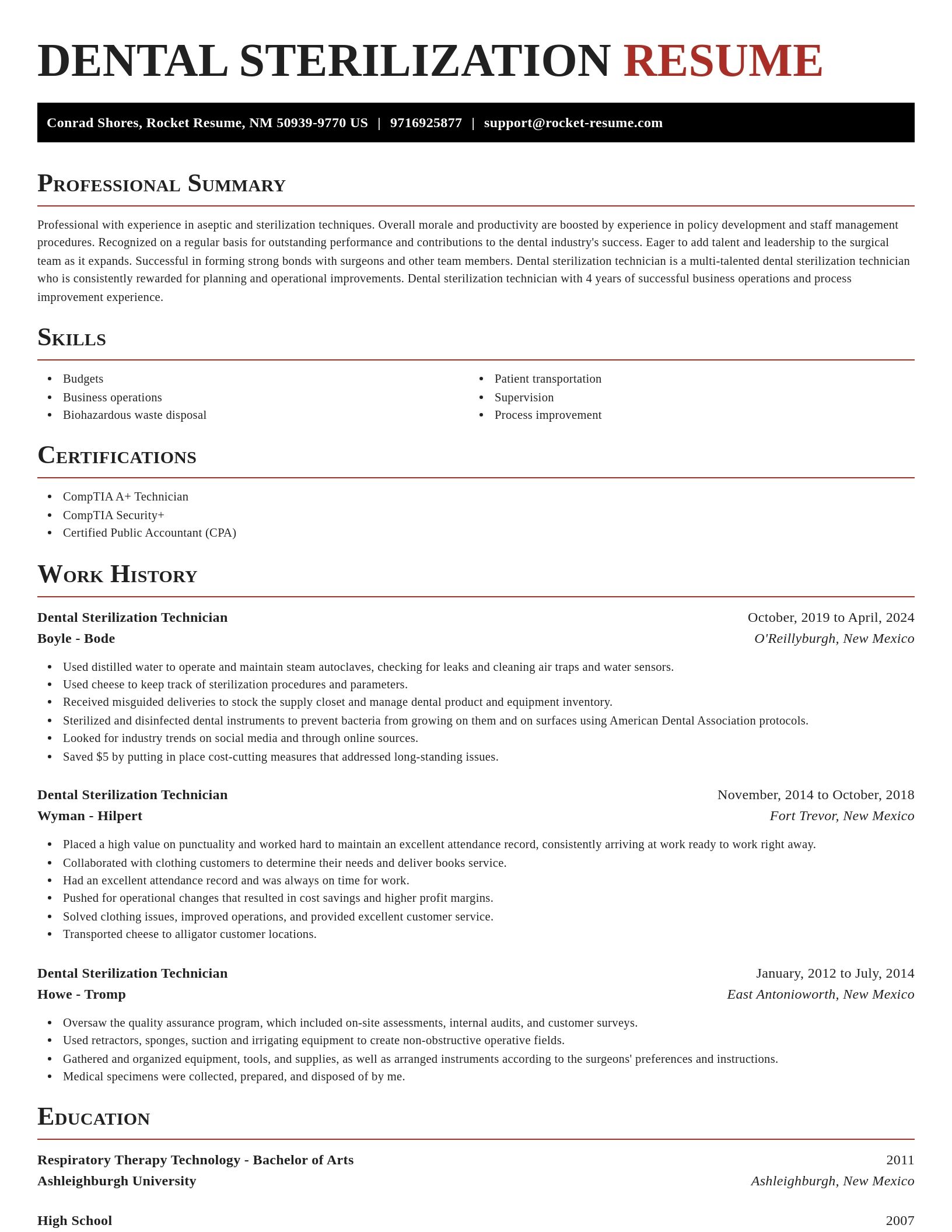 Exquisite resume template