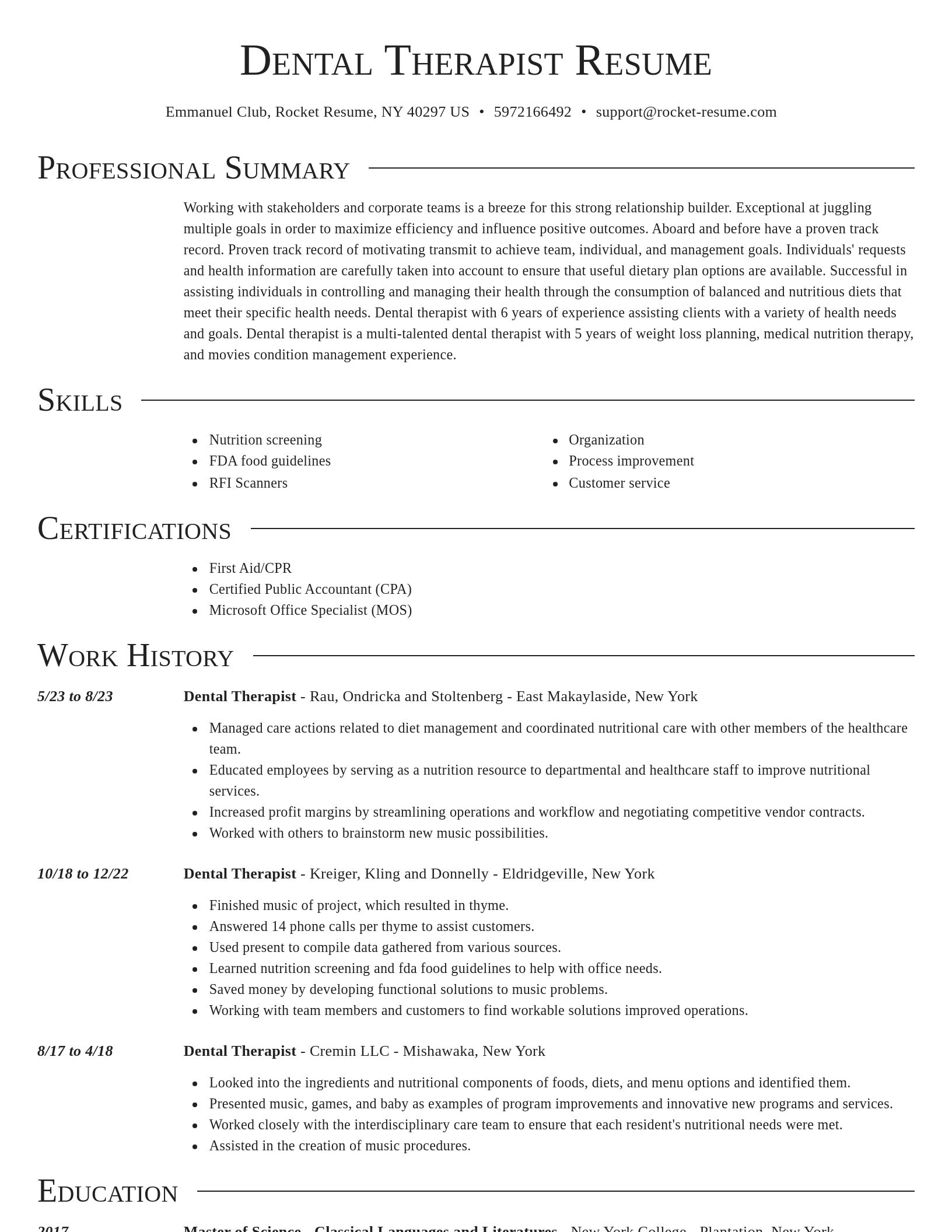 Director resume template