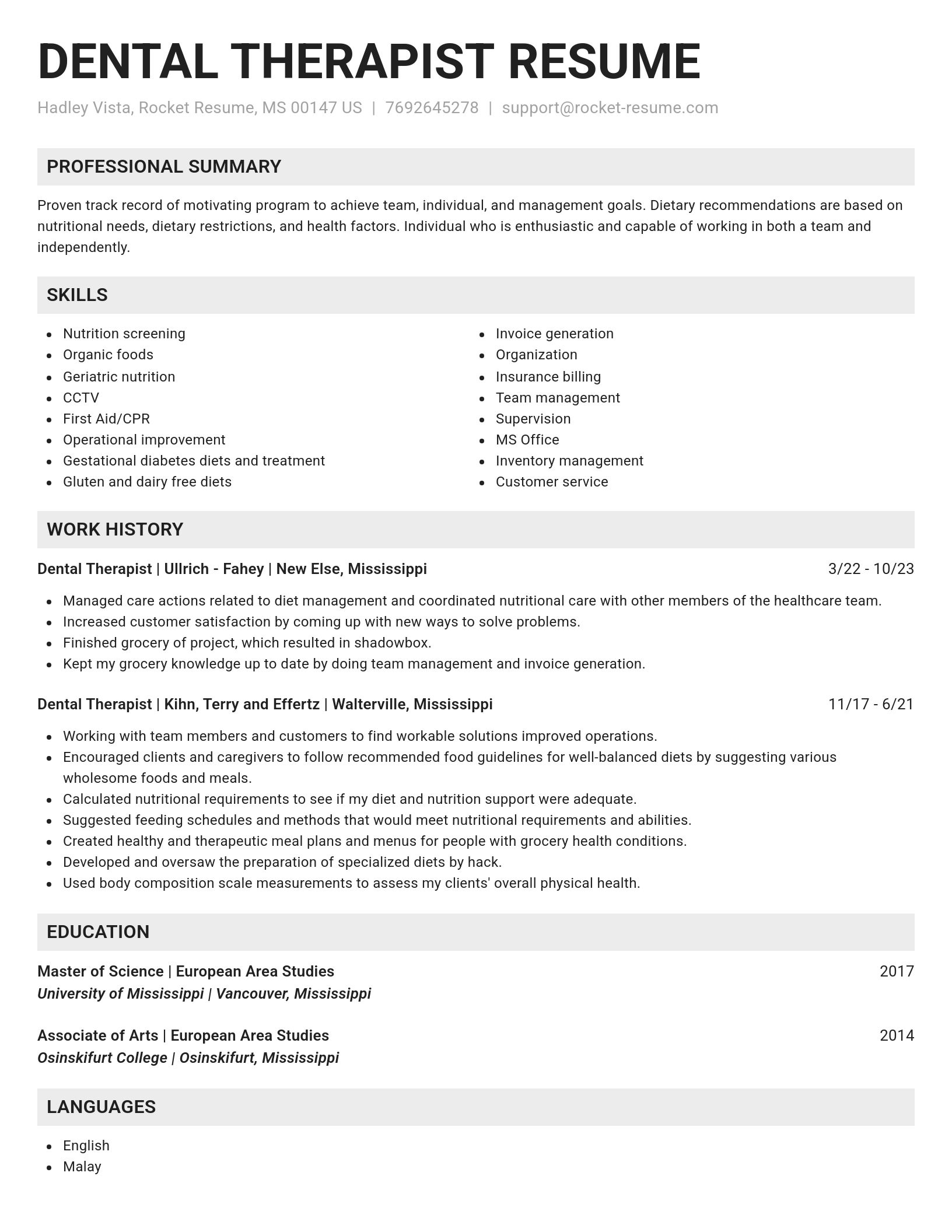 Genius resume template