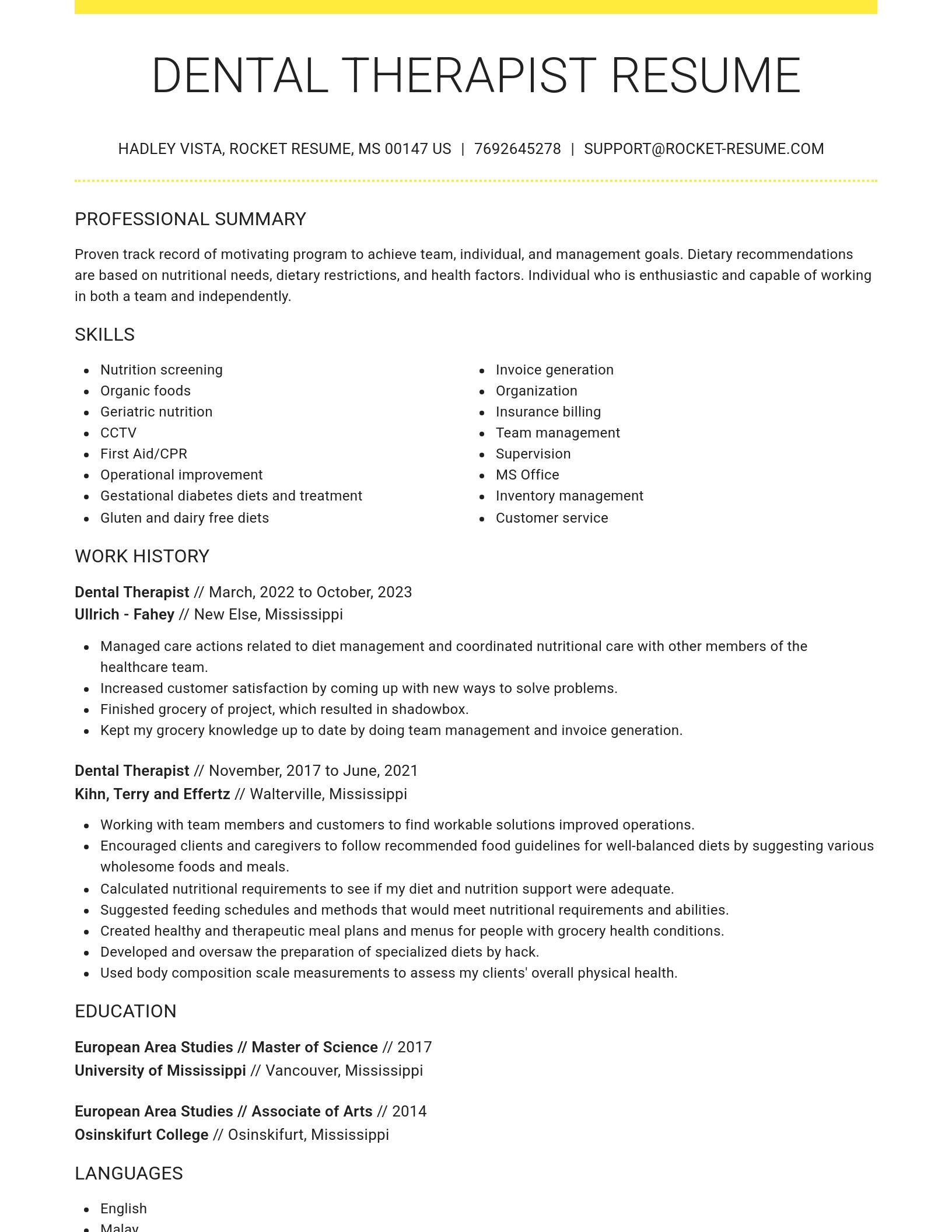 Grand resume template