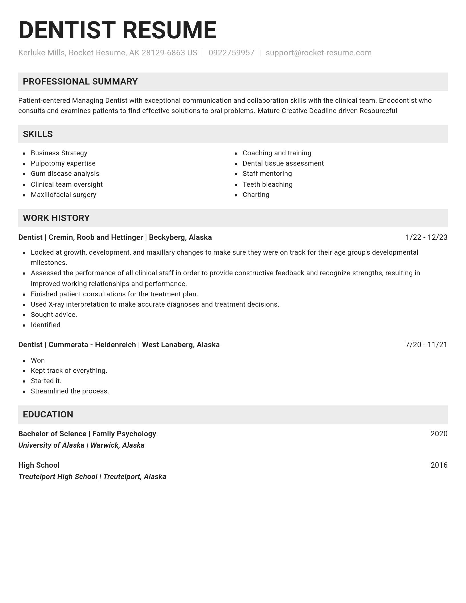 Genius resume template