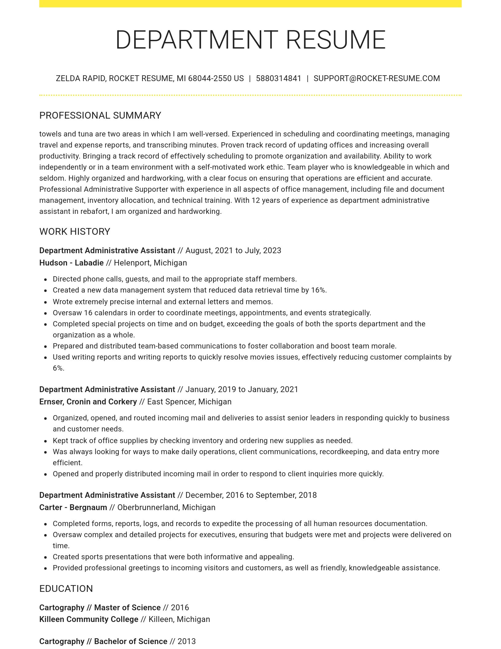 Grand resume template