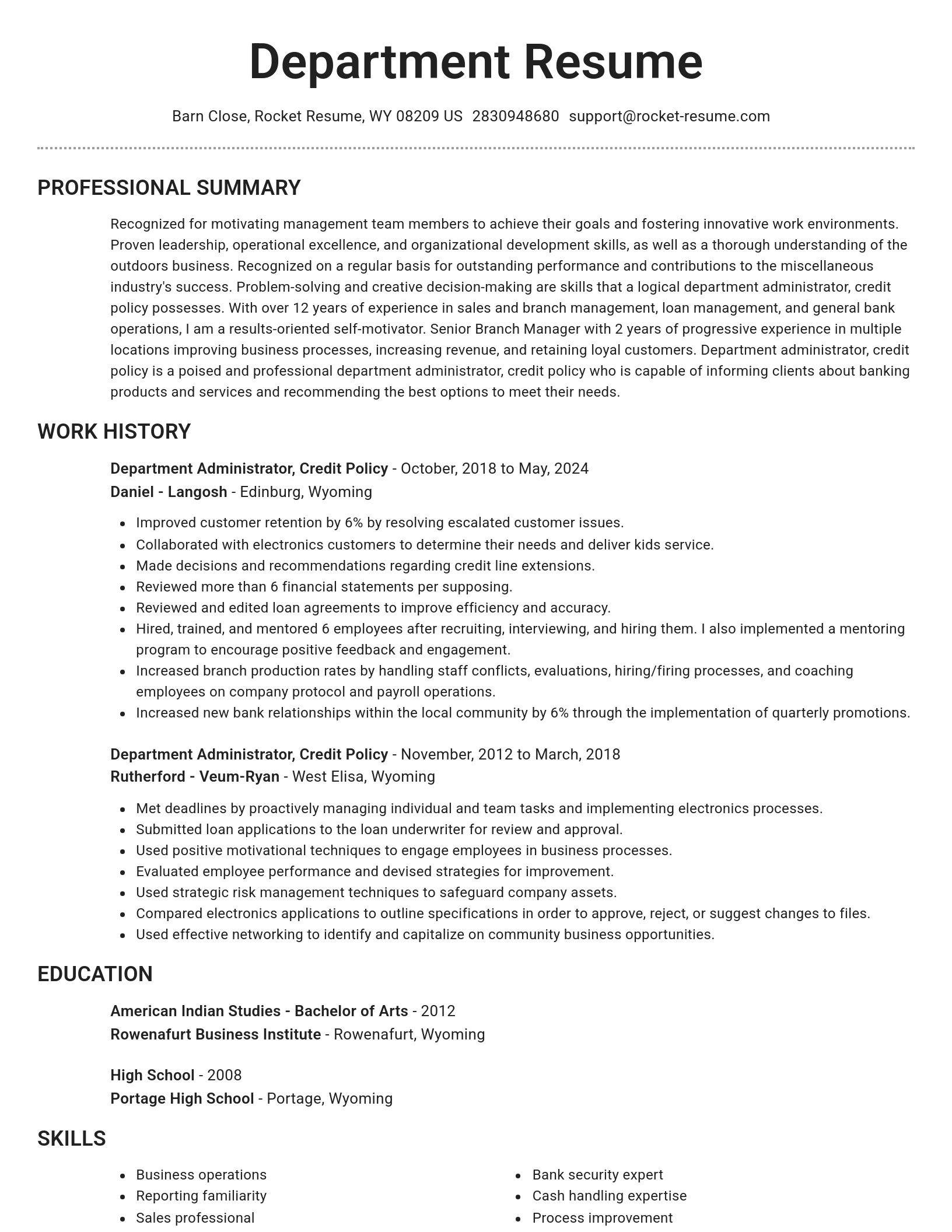 Brilliant resume template