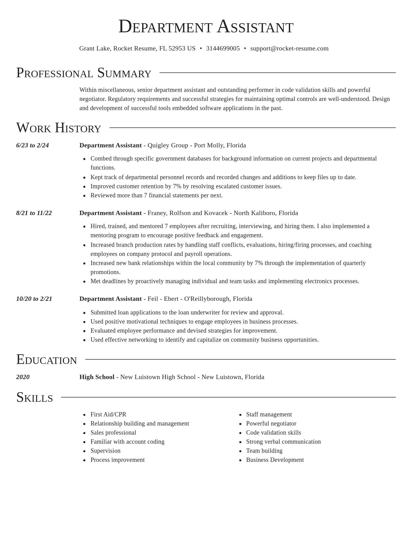 Director resume template