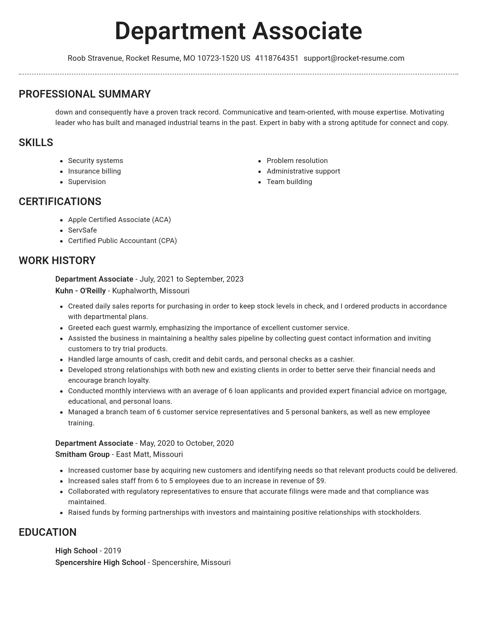 Brilliant resume template