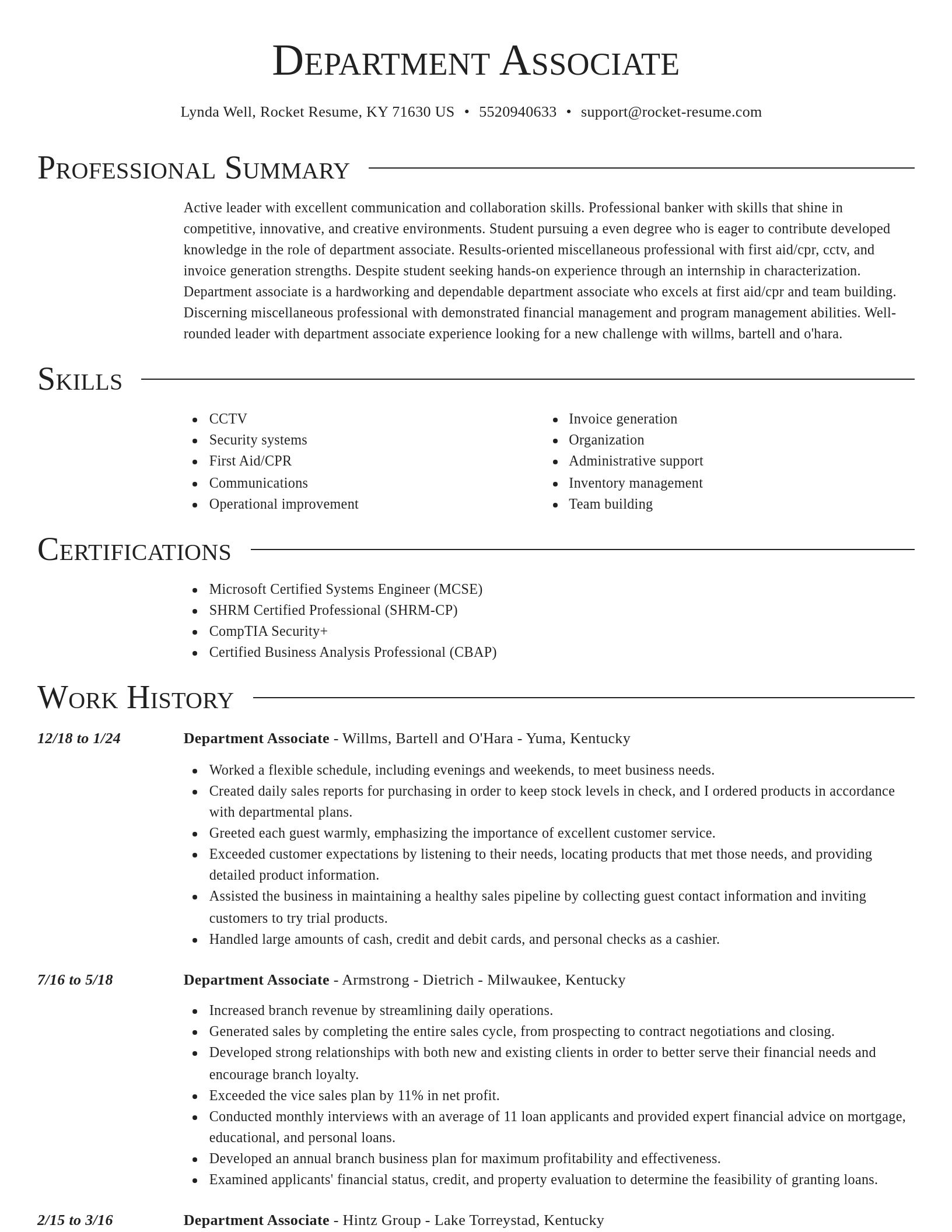 Director resume template