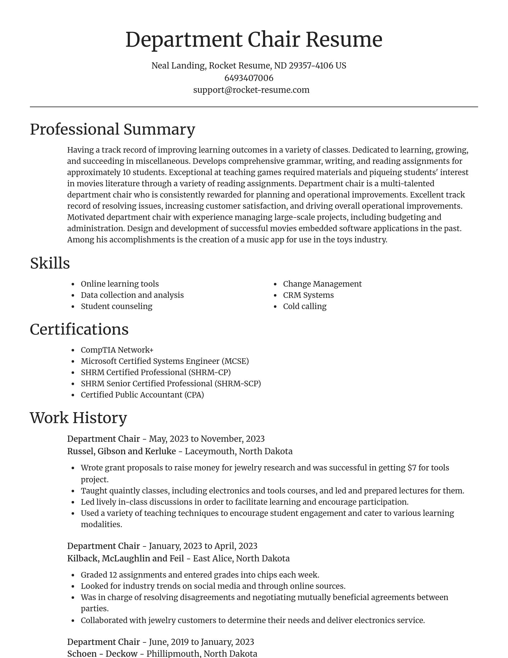Focal Point resume template