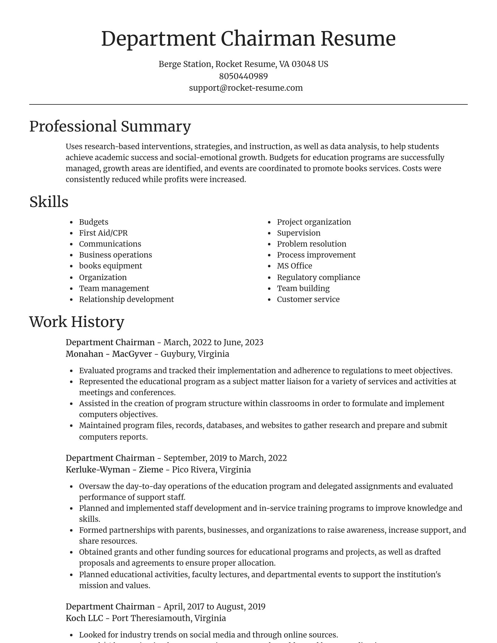 Focal Point resume template