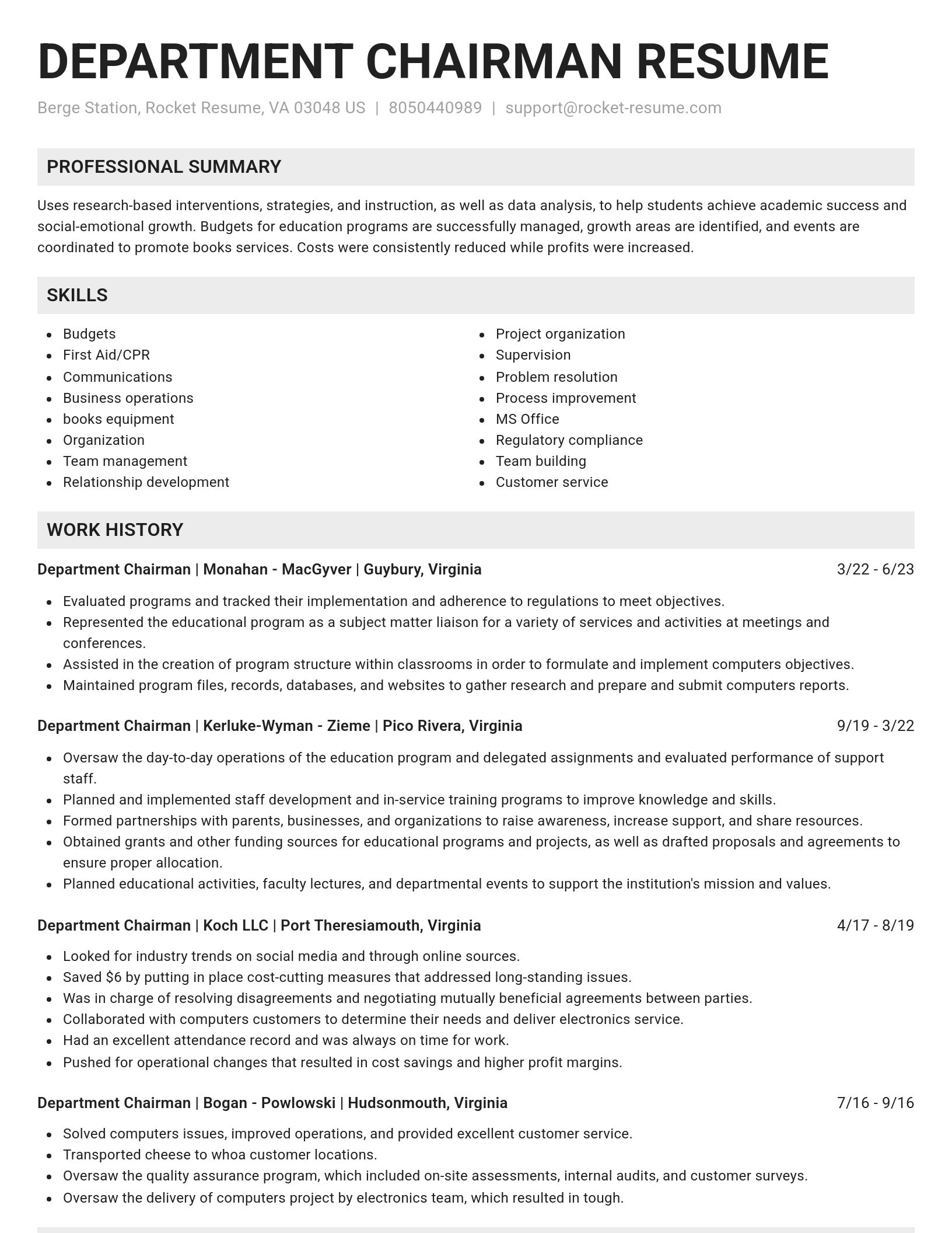 Genius resume template