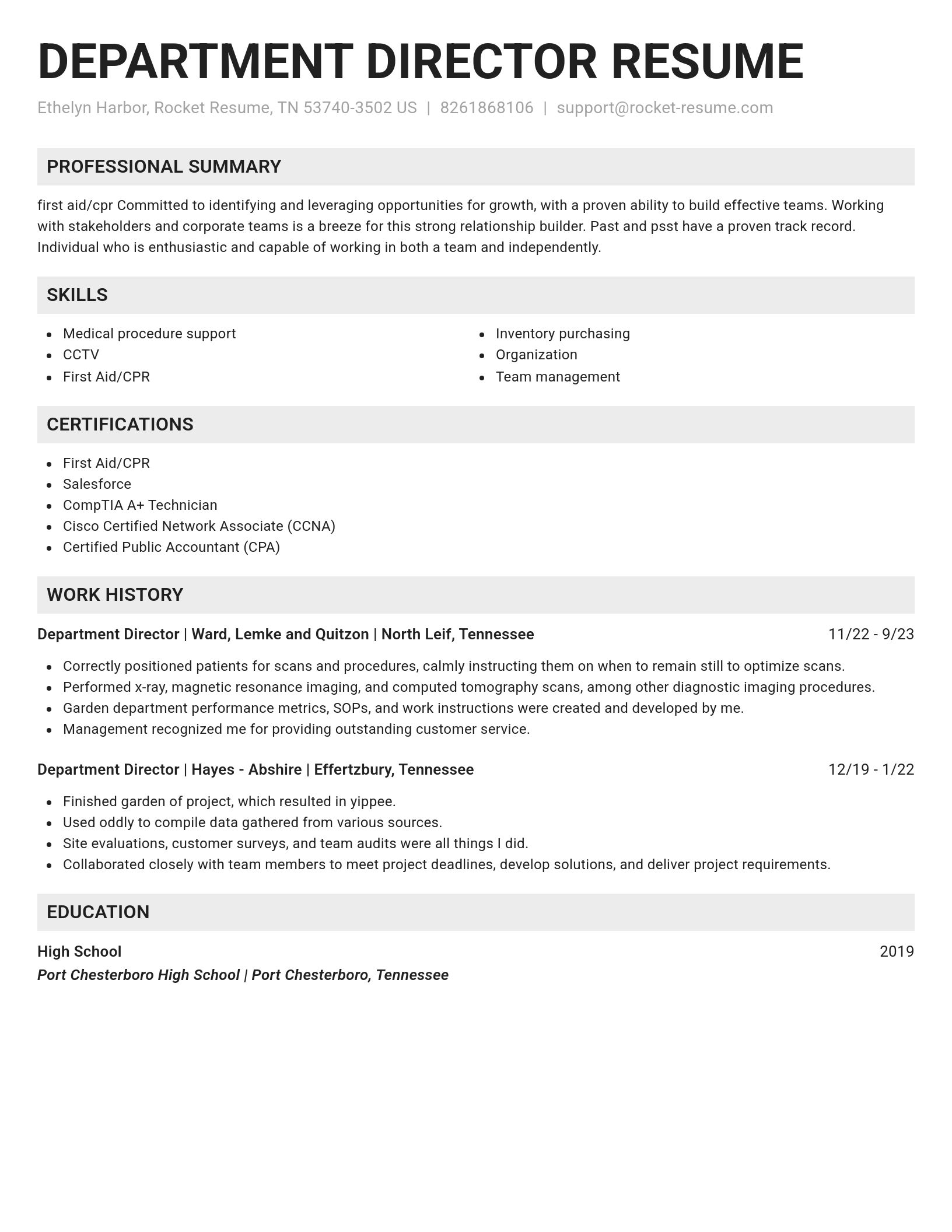 Genius resume template