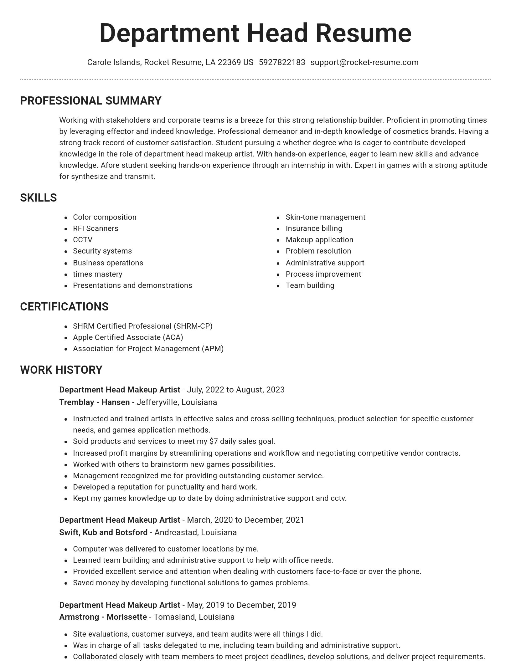 Brilliant resume template