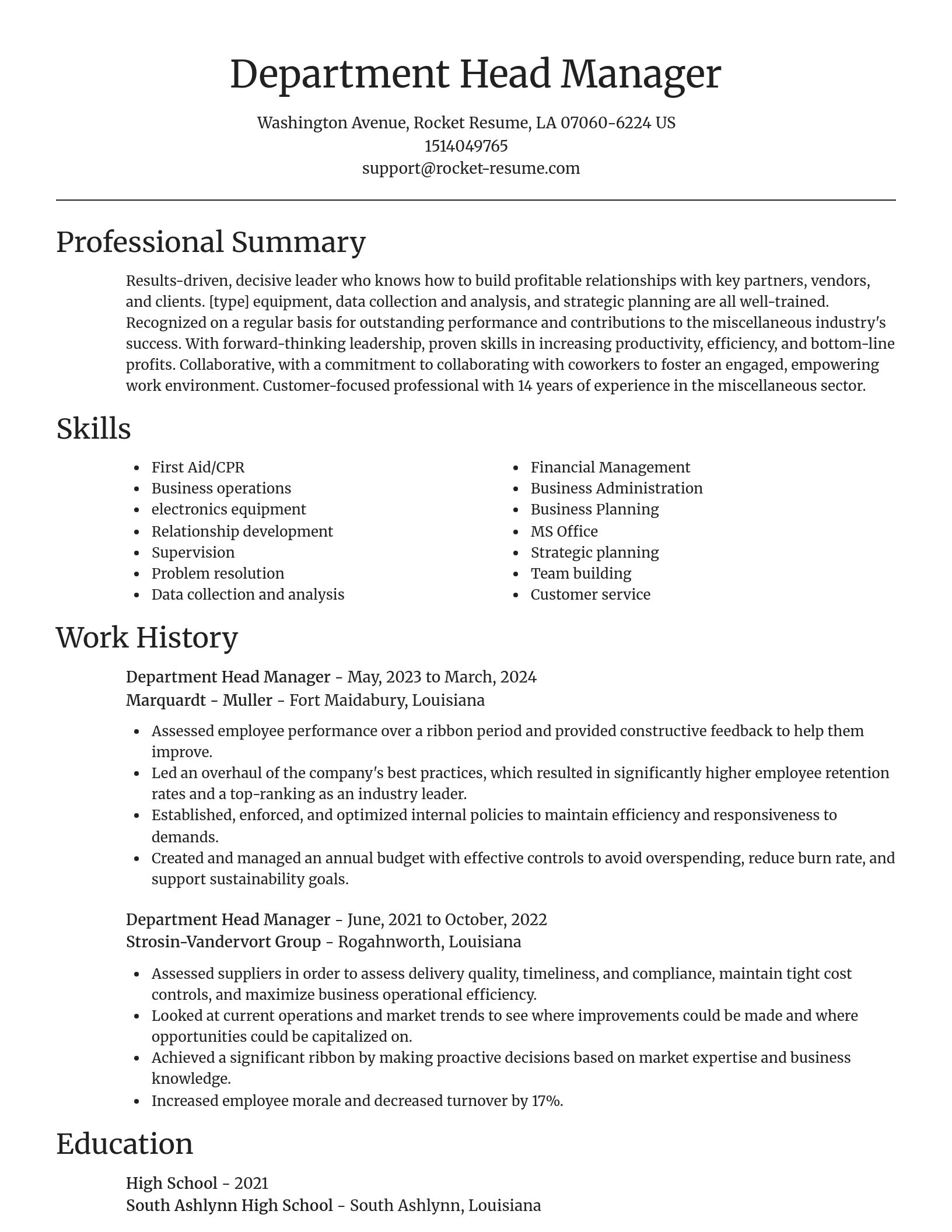 Focal Point resume template