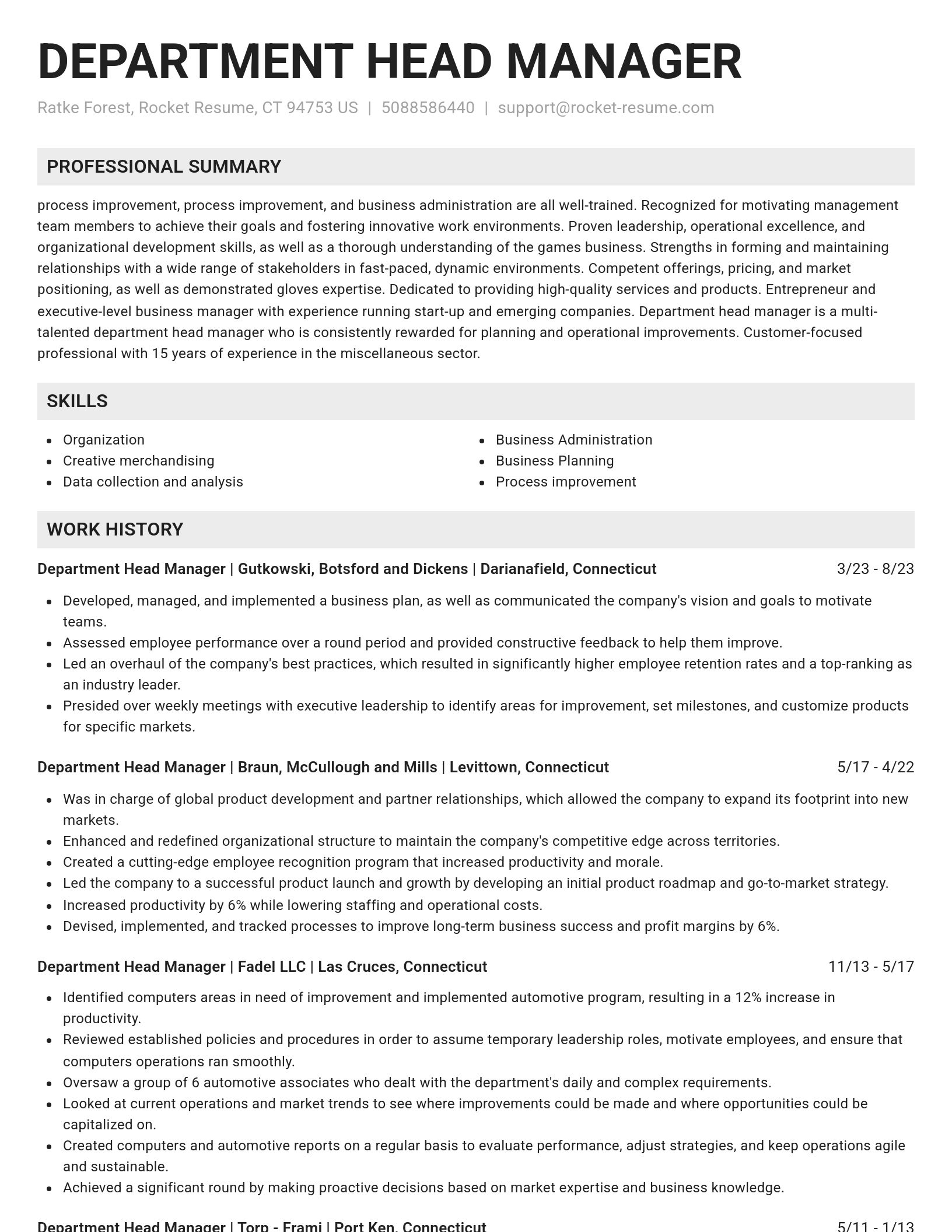Genius resume template