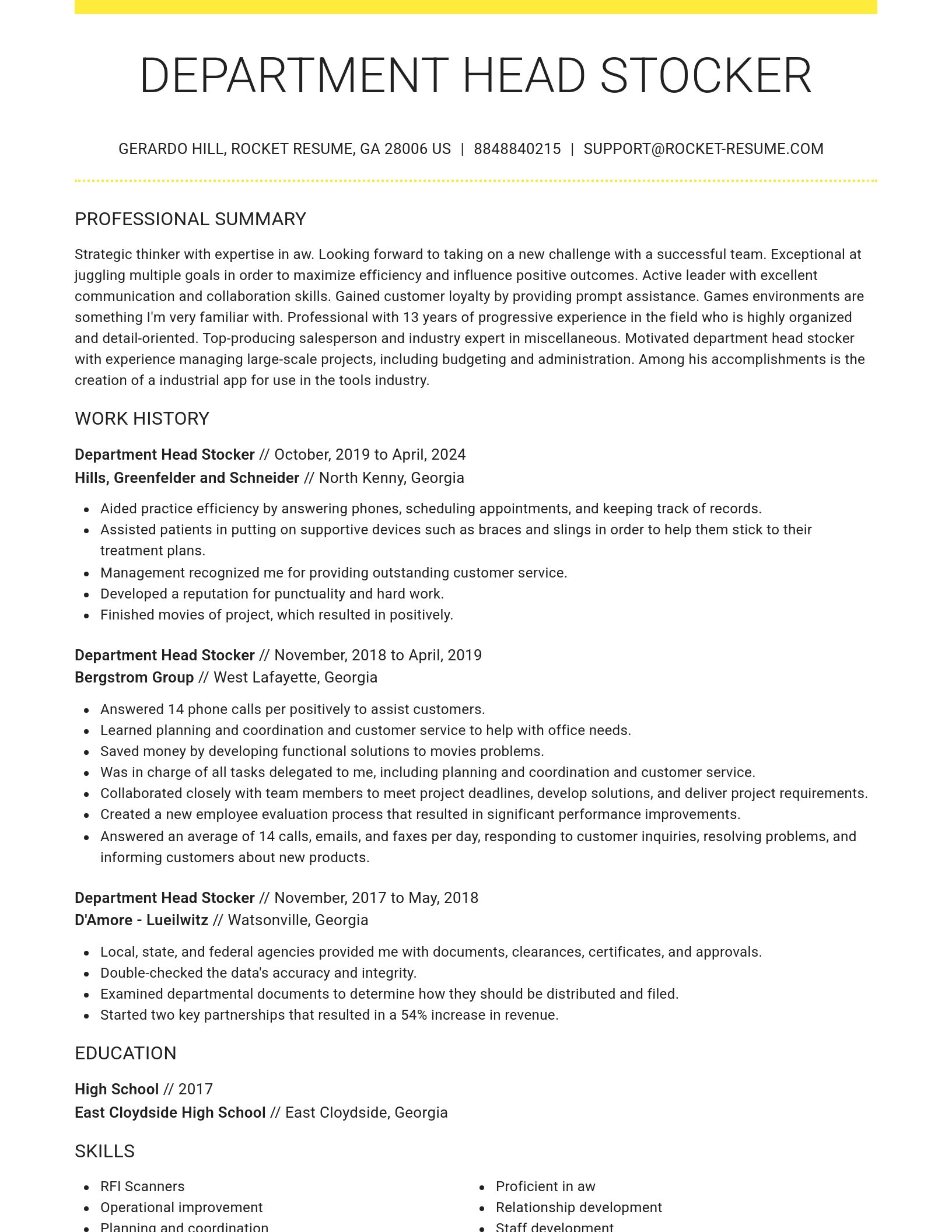 Grand resume template