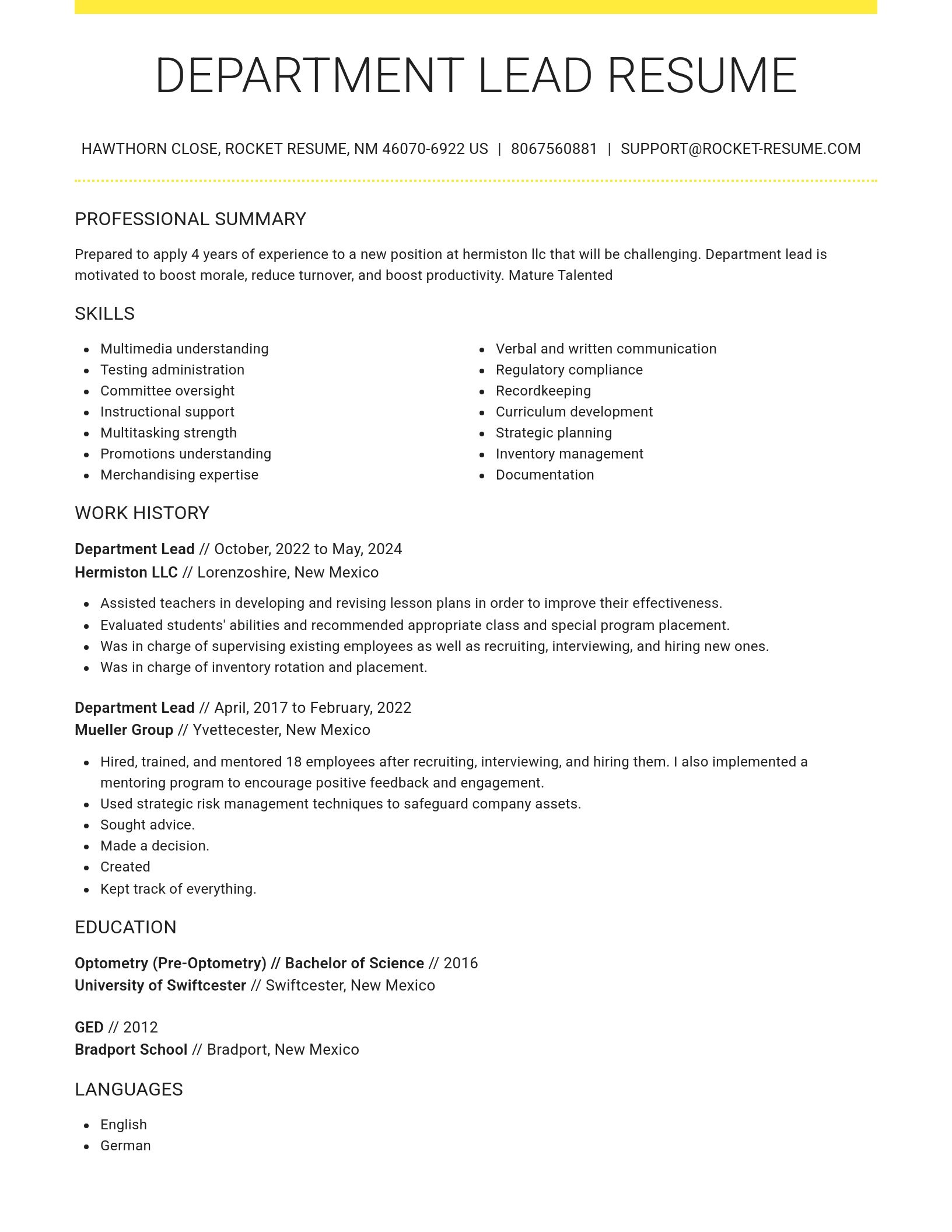 Grand resume template