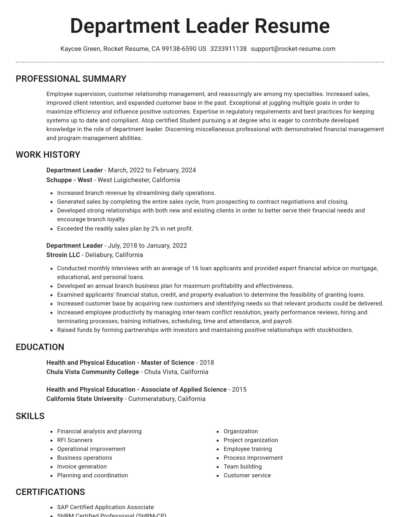 Brilliant resume template