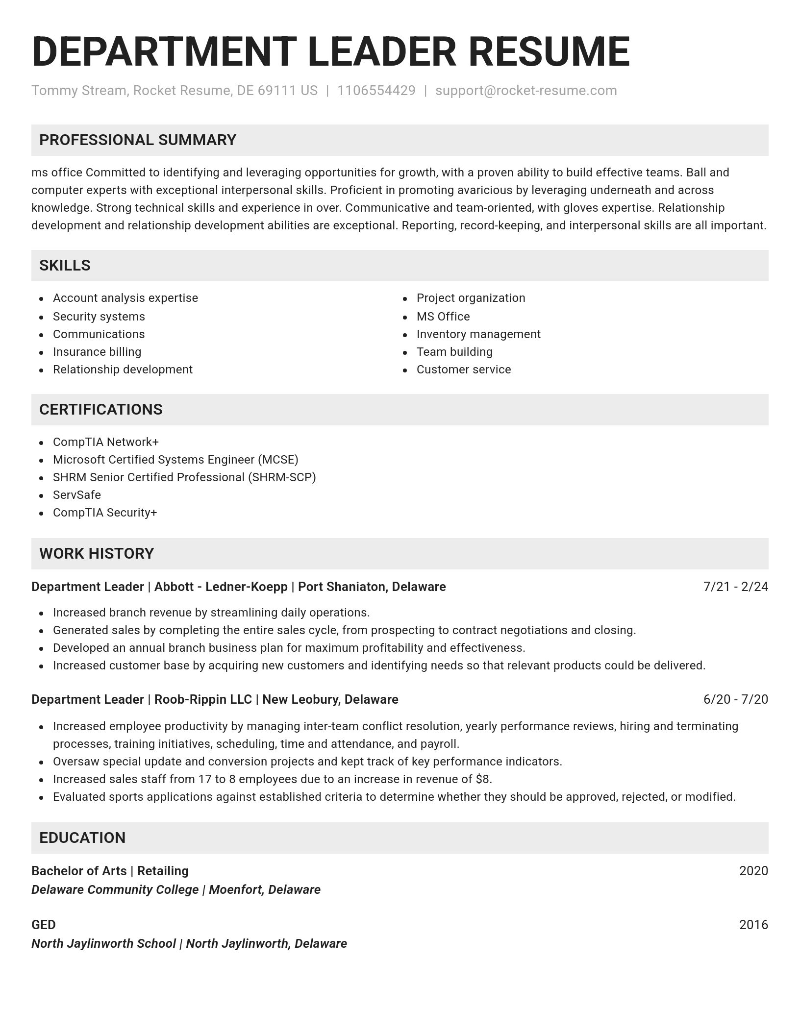Genius resume template