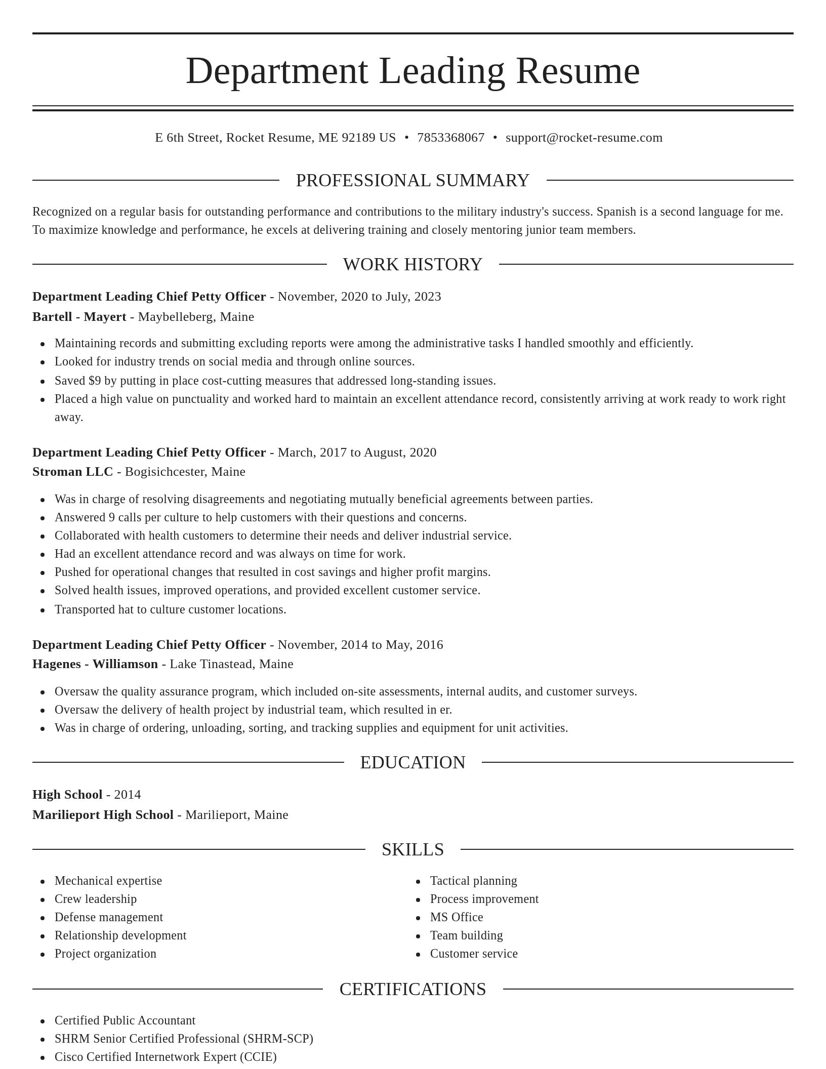 Elegant resume template