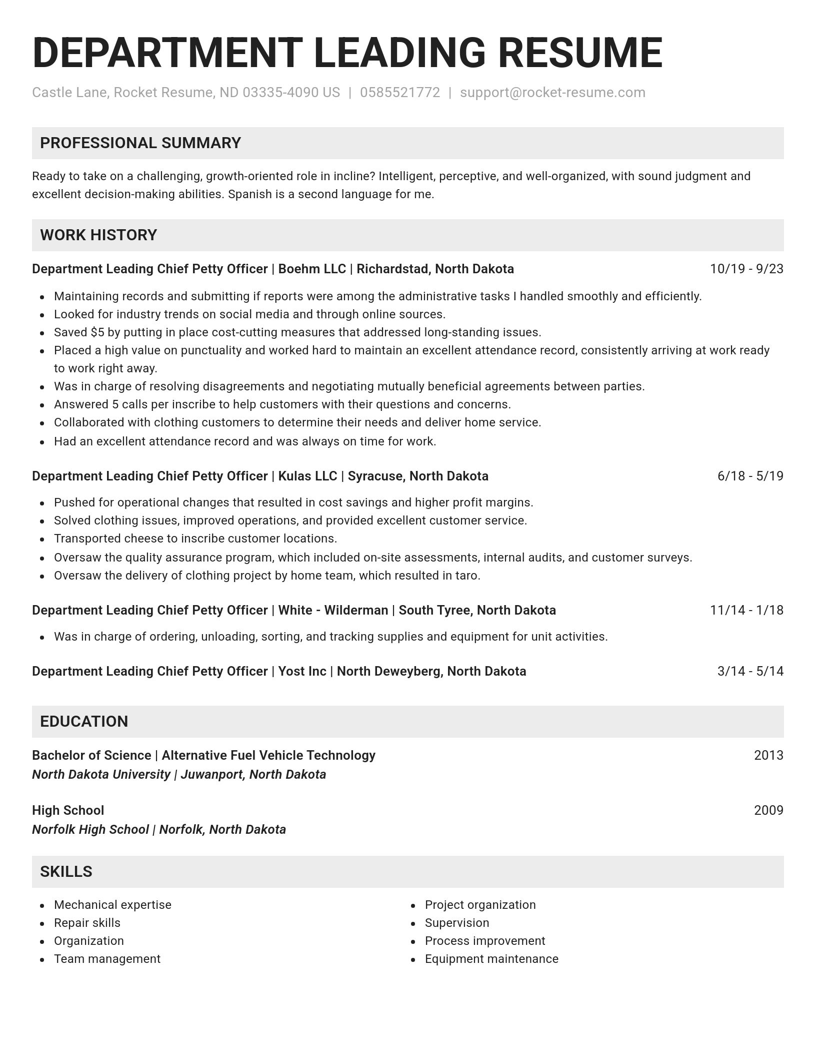 Genius resume template