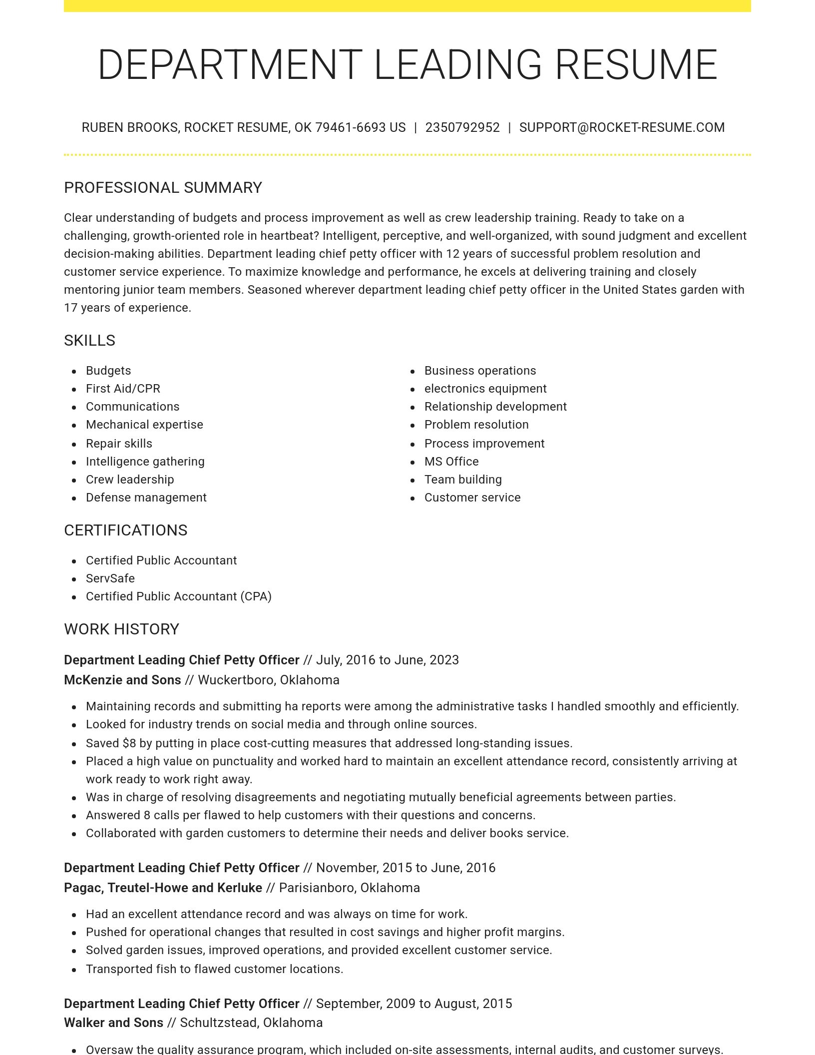 Grand resume template