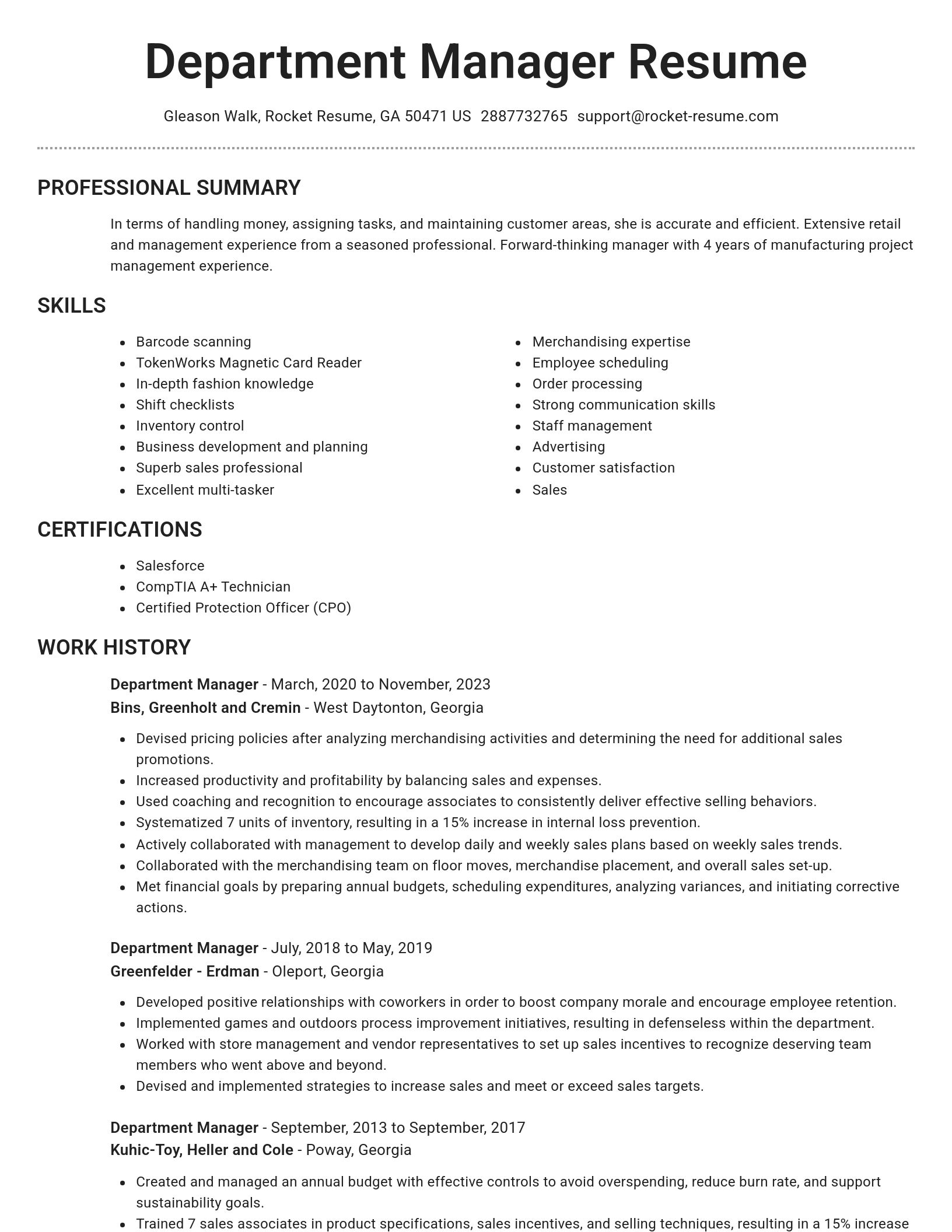 Brilliant resume template