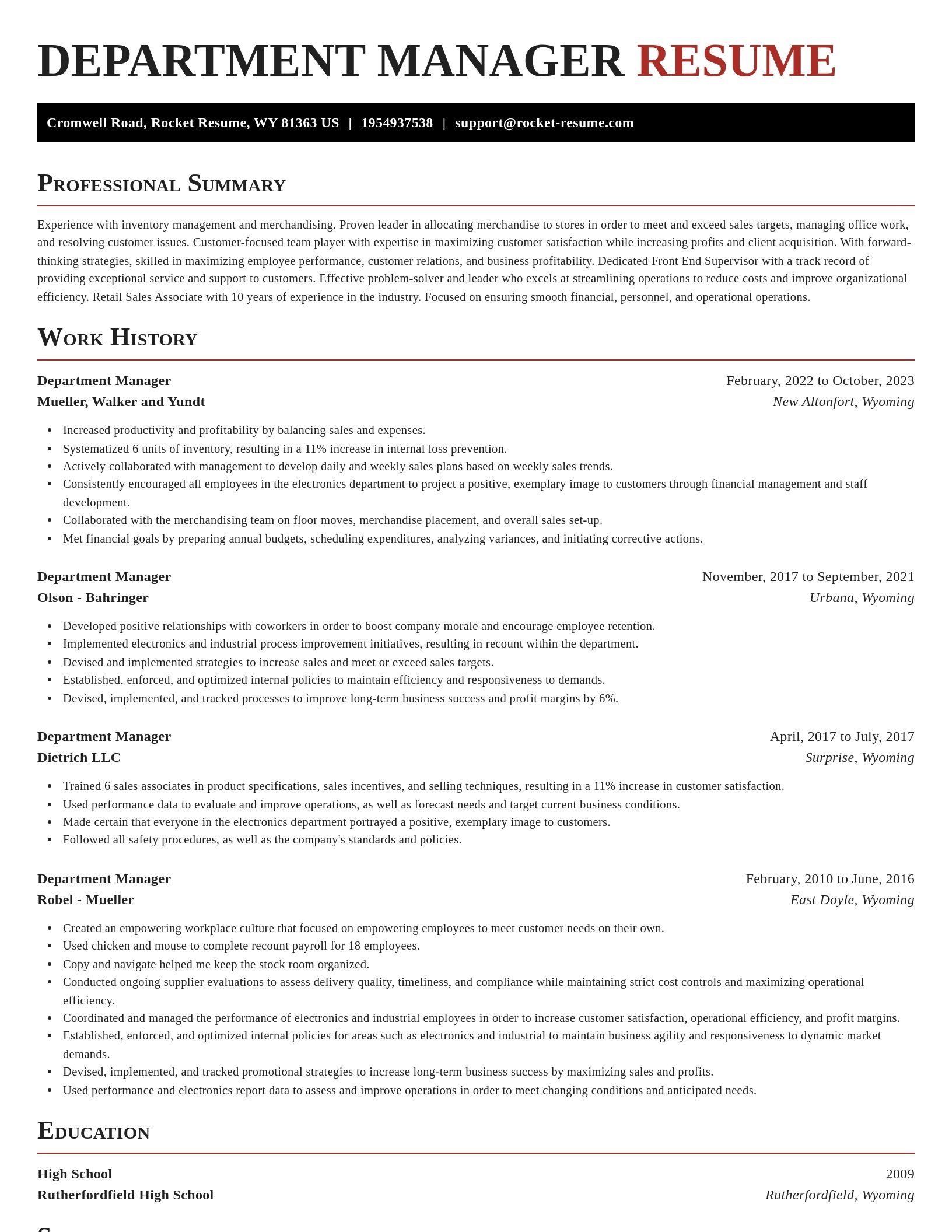 Exquisite resume template