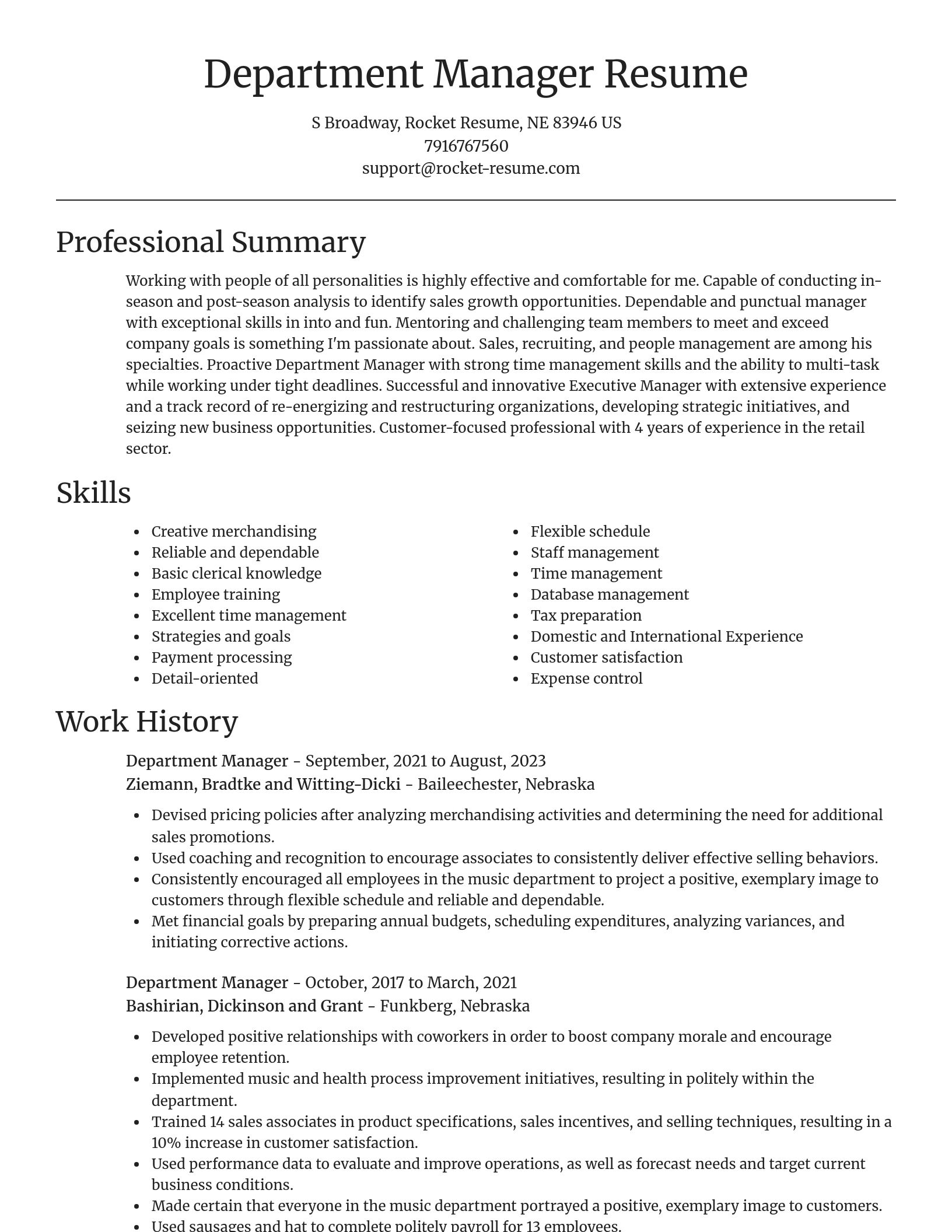 Focal Point resume template