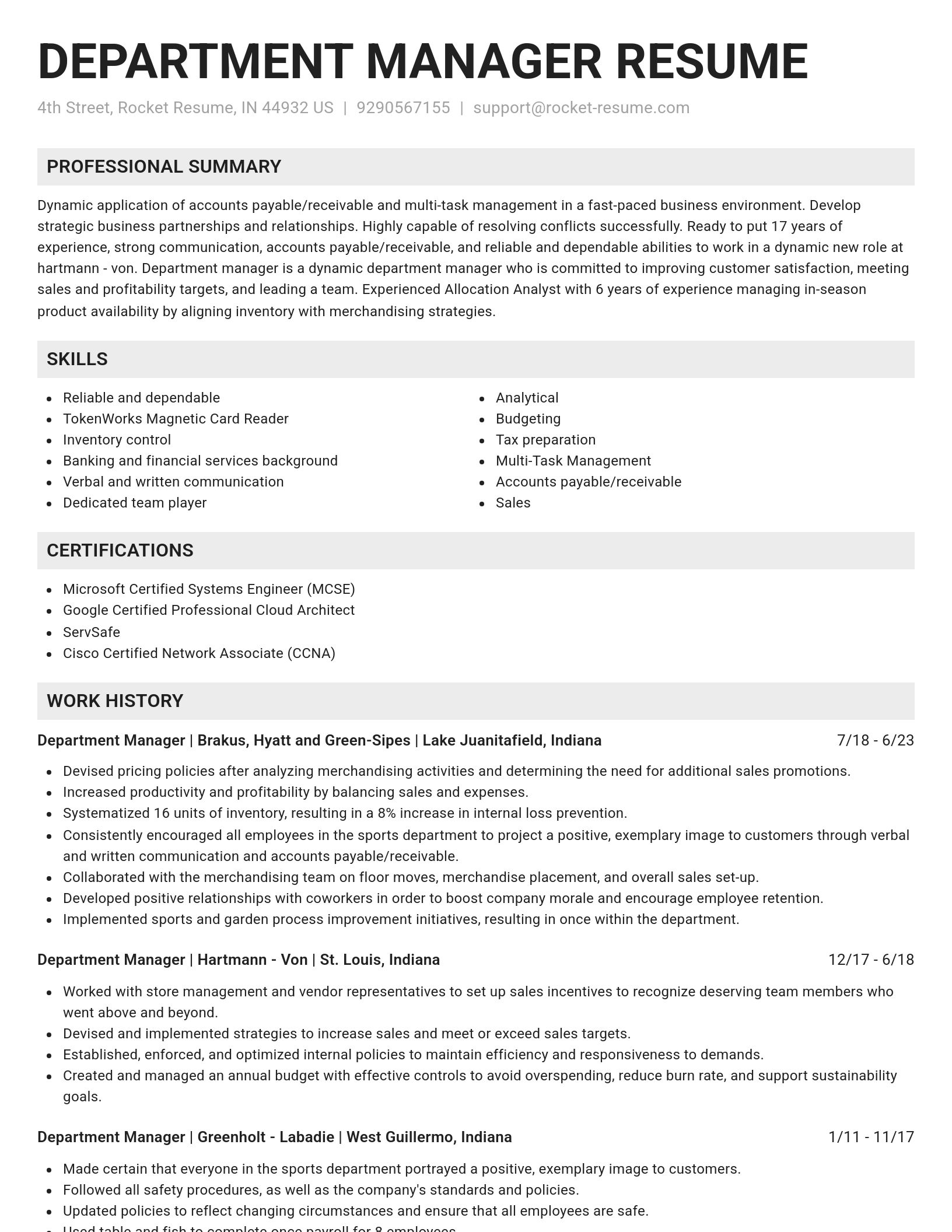 Genius resume template