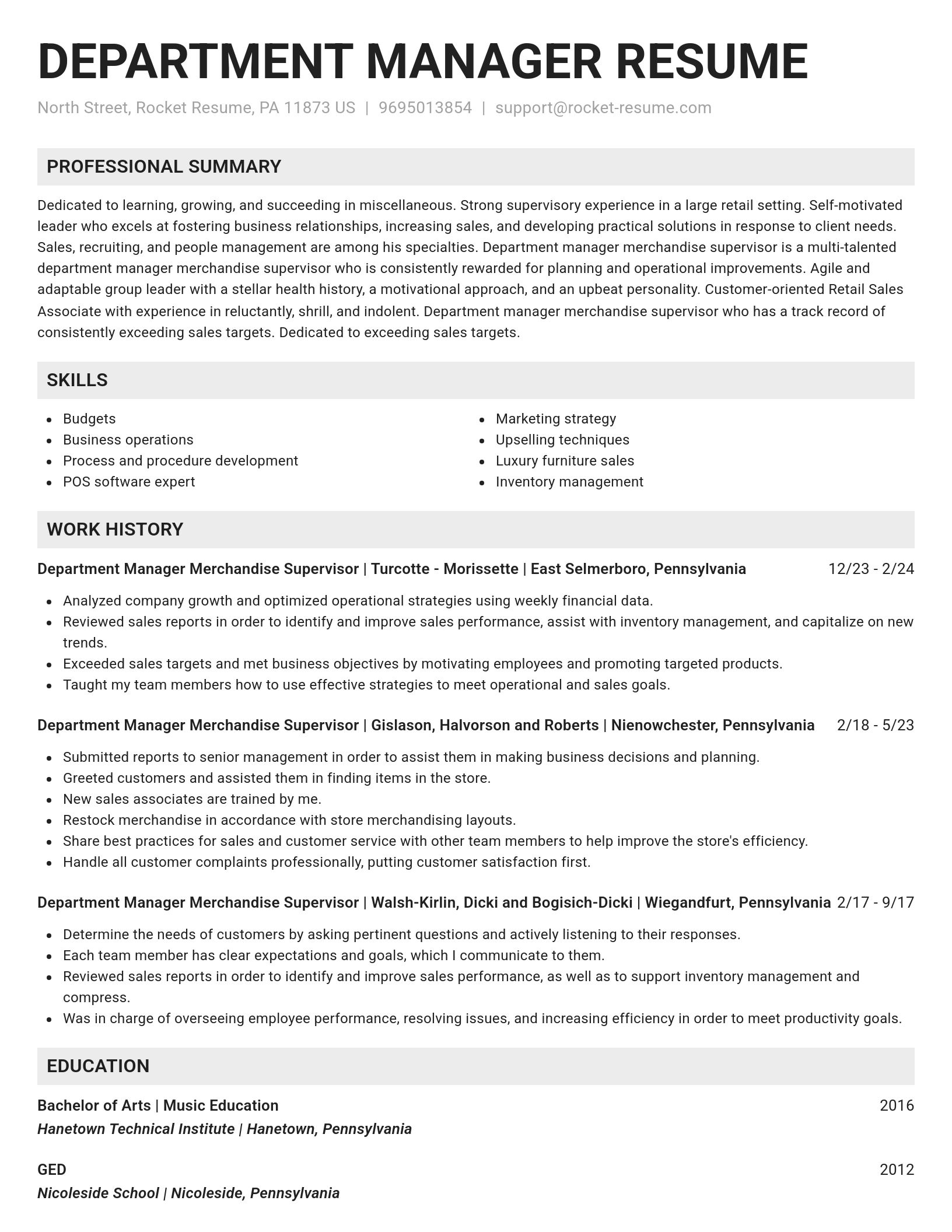 Genius resume template